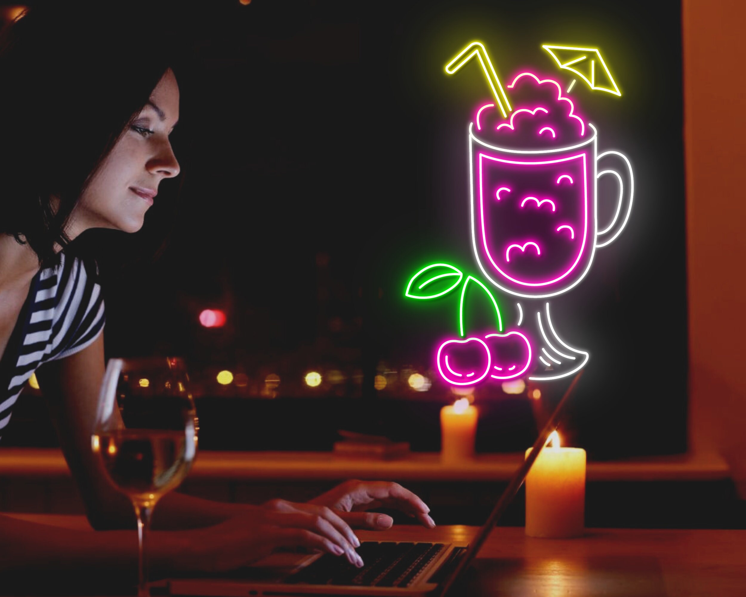 Cocktails Bar Party Neon Signs