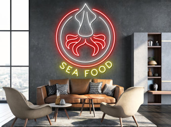 Seafood Restaurant Neon Sign