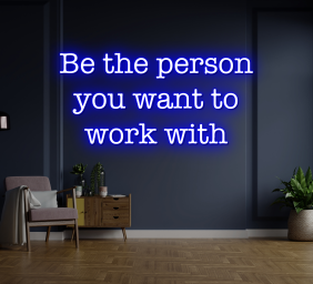 Quote Neon Sign Working Space Decor