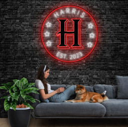 Personalized Family Name Neon Sign Neon Monogram