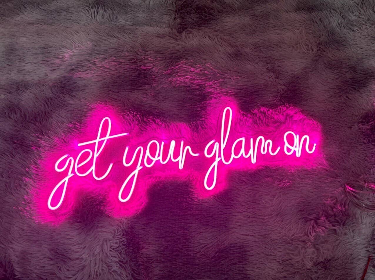 Get Your Glam On Neon Sign Quote Wall Sign Decor