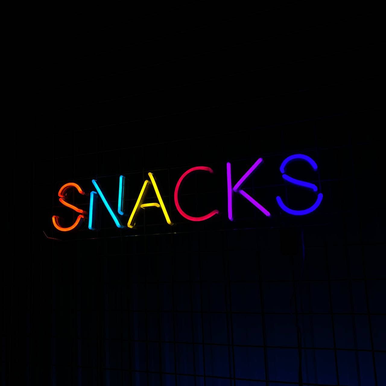 Snacks Neon Sign Snack Store Fastfood Signboard Decor