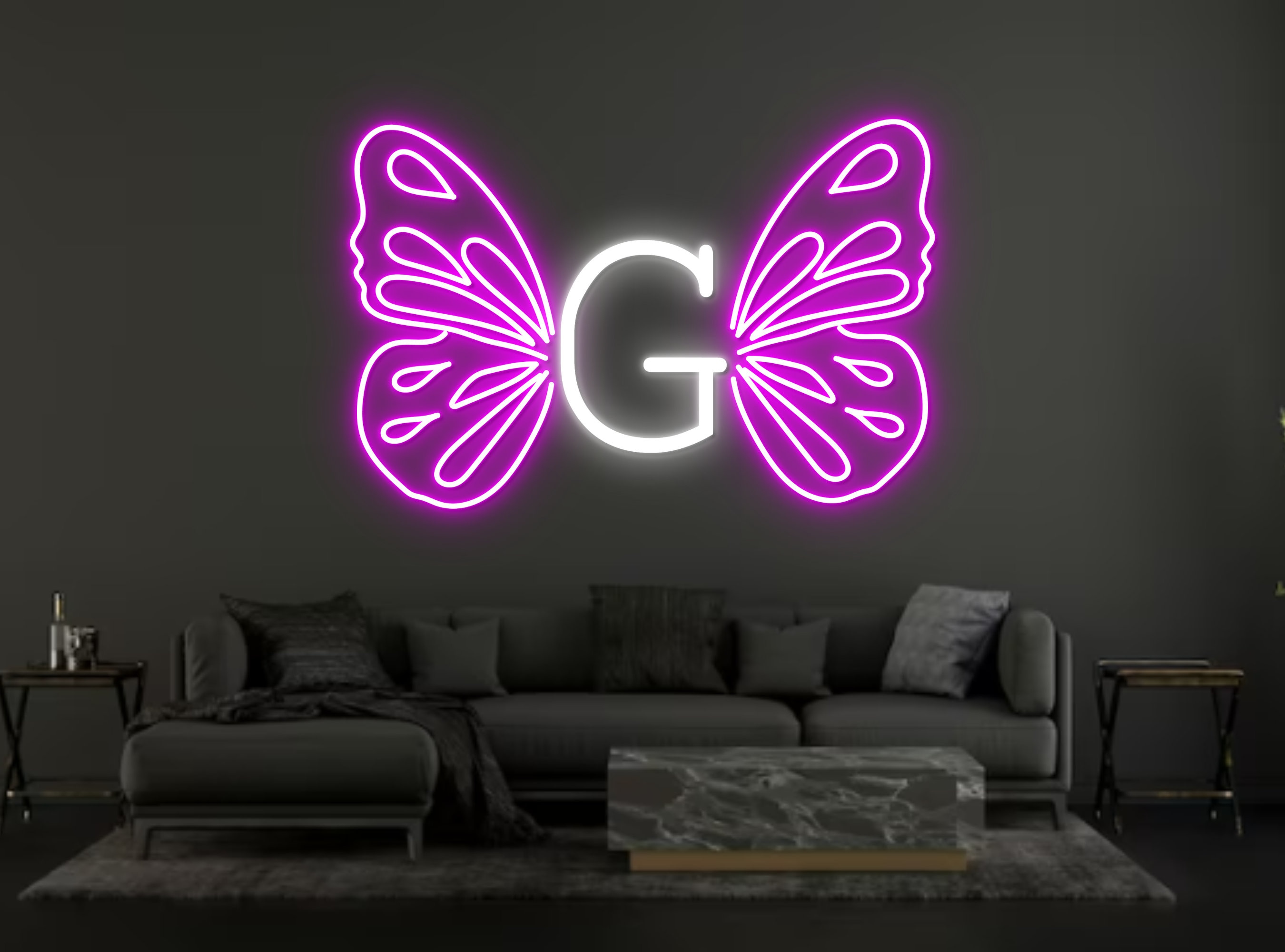 Personalized Butterfly Neon Sign Wall Decor