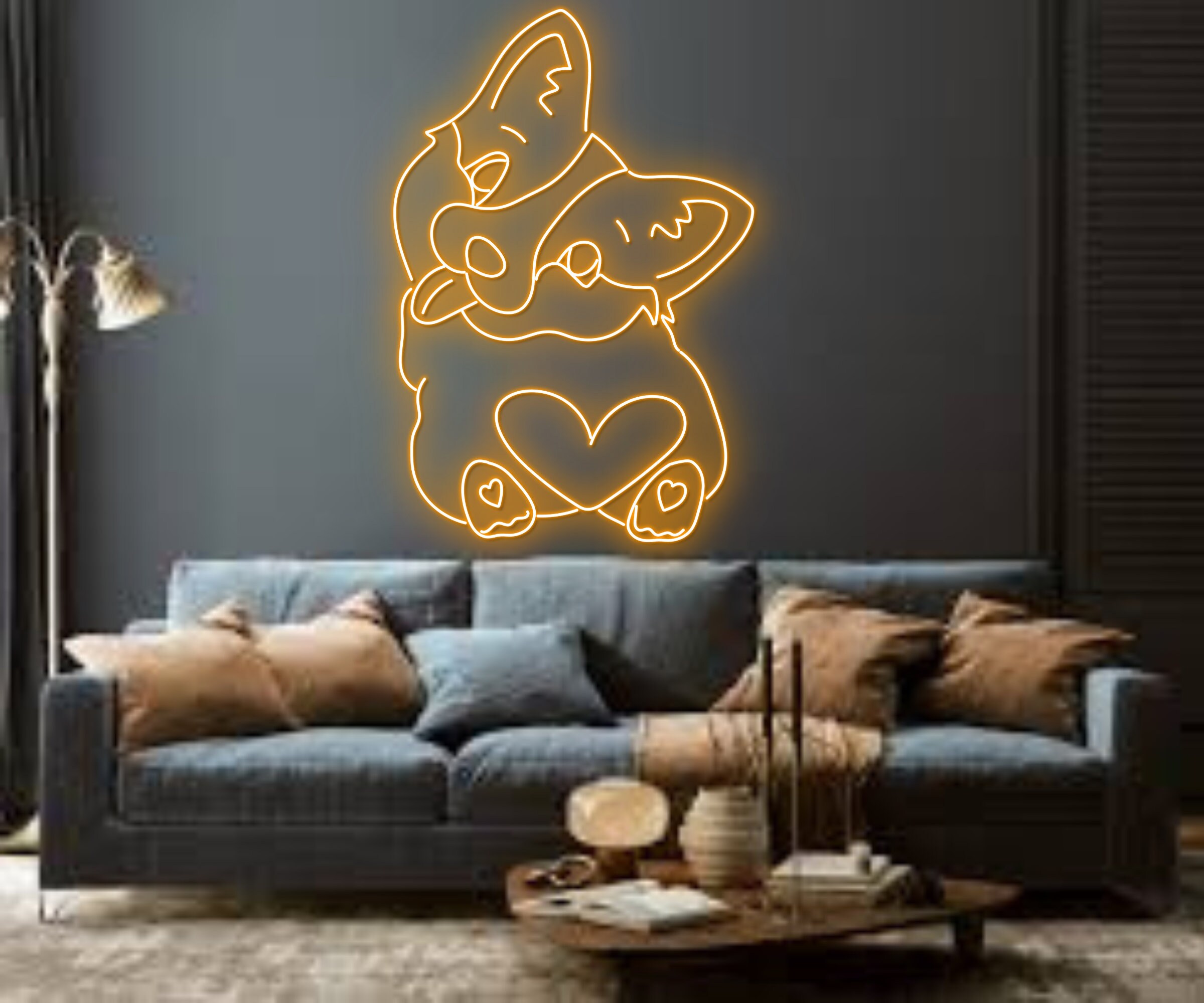 Cute Corgi Butt Neon Sign Animal Lover Gift