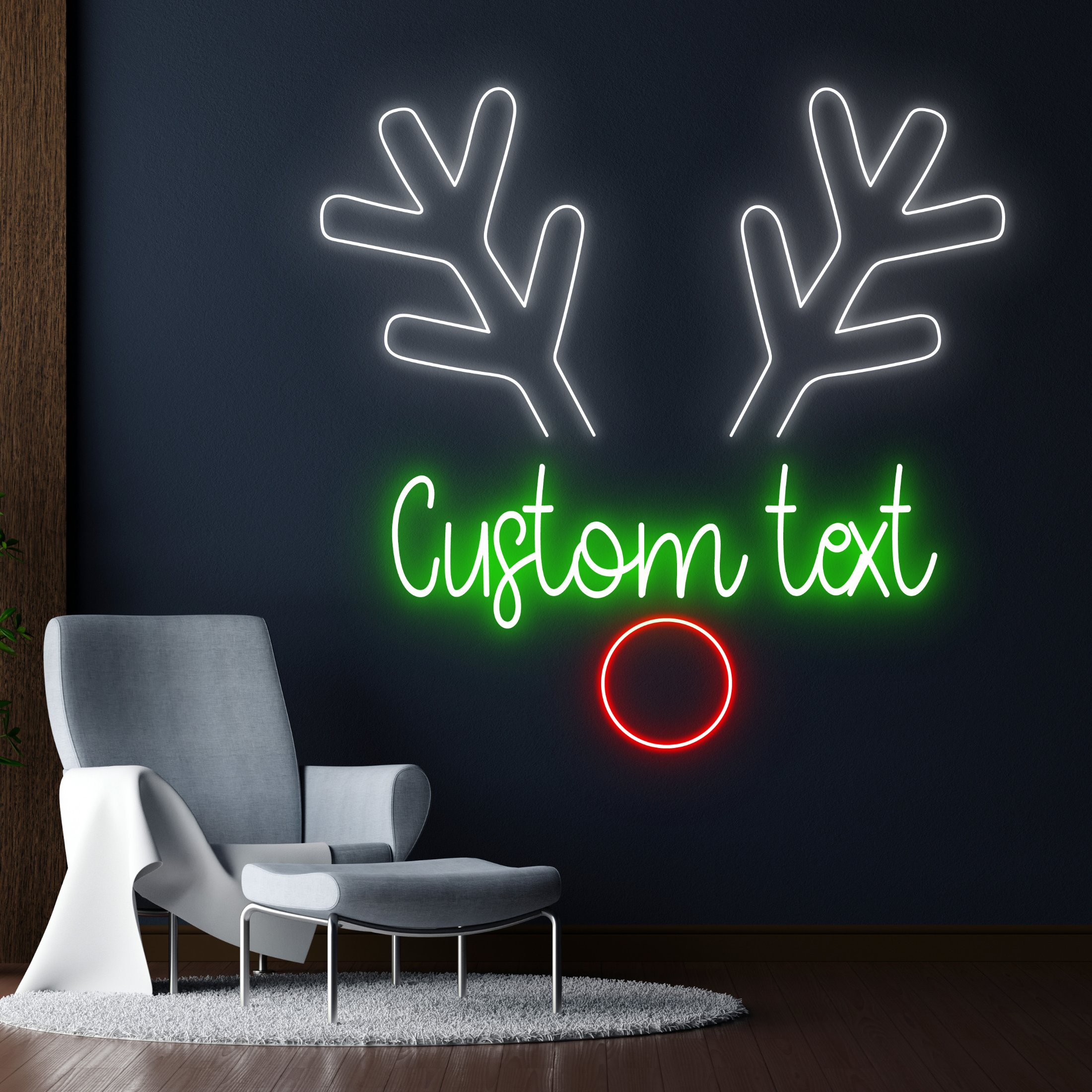 Customize Name Reindeer Neon Sign