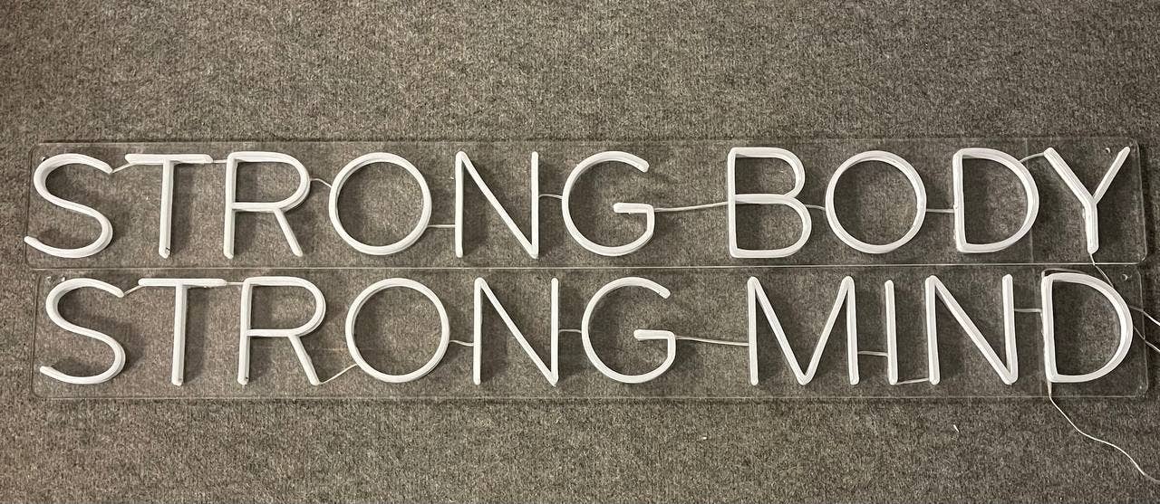 Strong Body Strong Mind Neon Sign Long-lasting Wall Decor