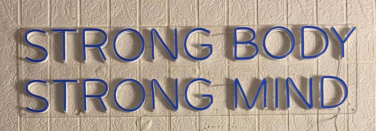 Strong Body Strong Mind Neon Sign Wall Art Decoration
