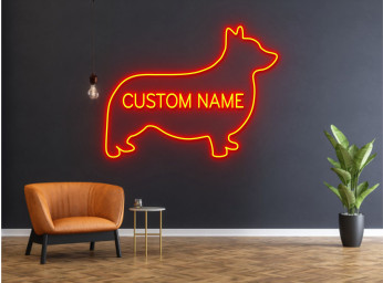 Custom Name Corgi Neon Sign Animals Neon Sign