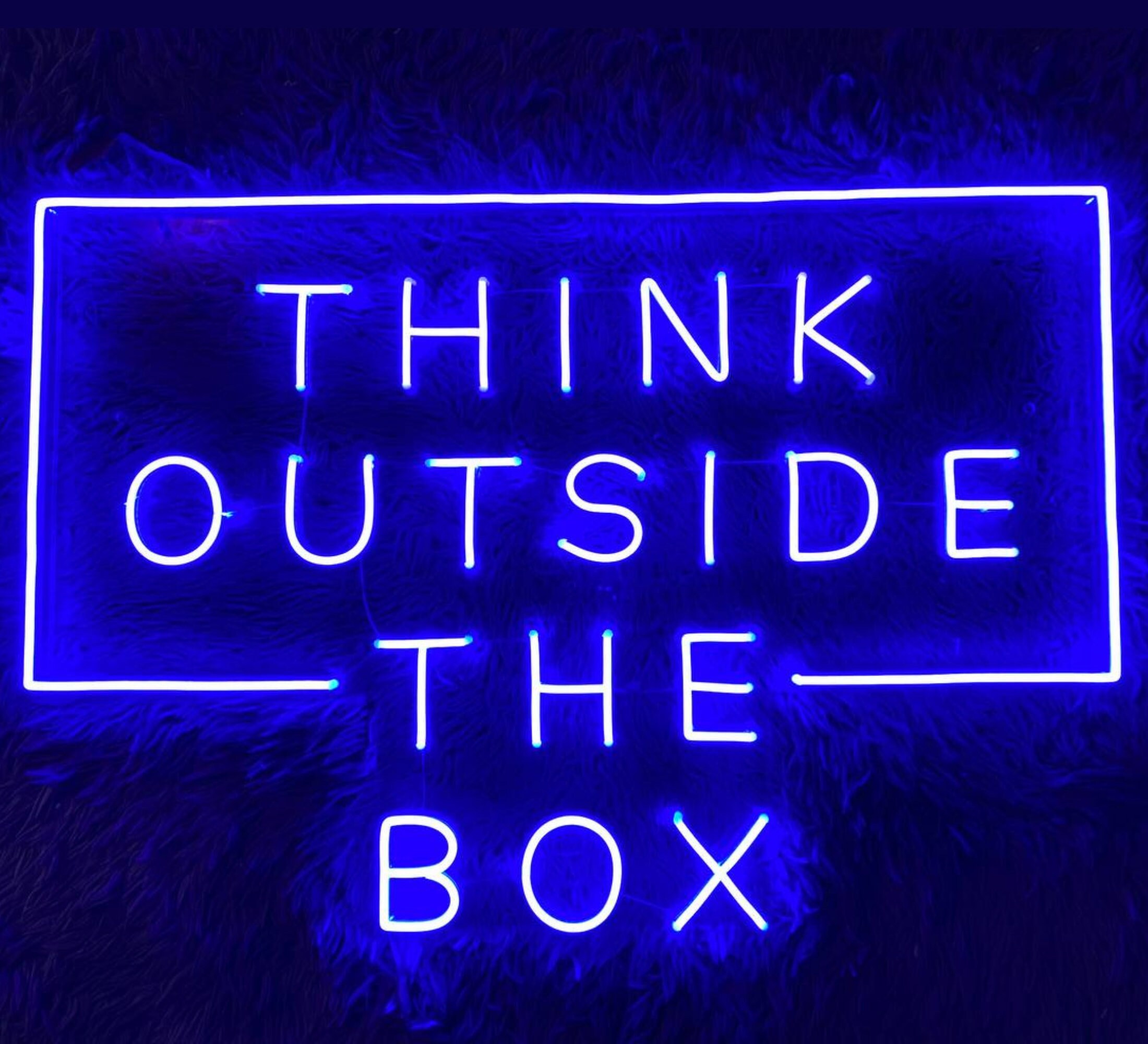 Think Outside The Box Neon Sign