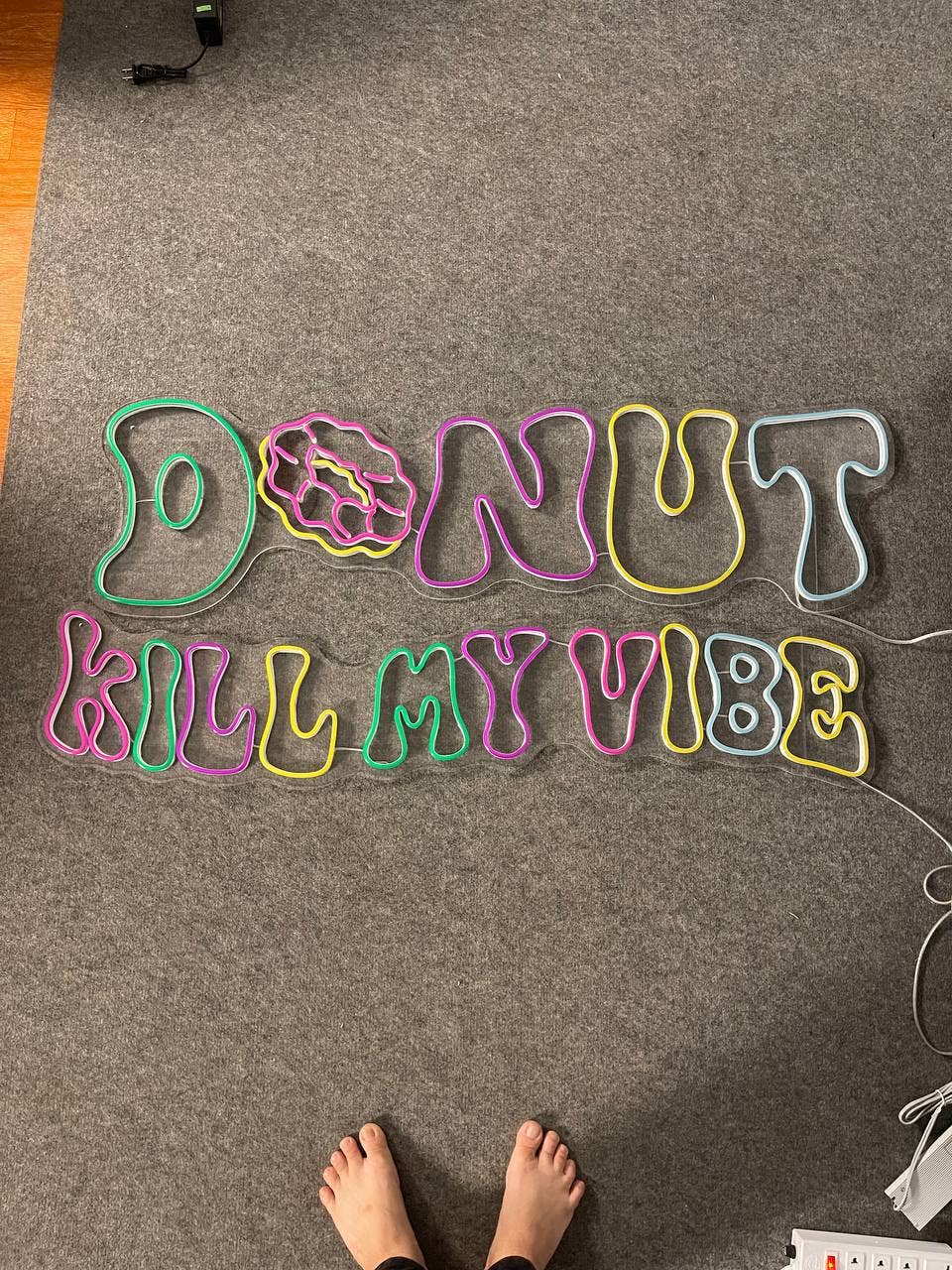 Donut Kill My Vibe Neon Signs Donut Bakery shop Wall Decor