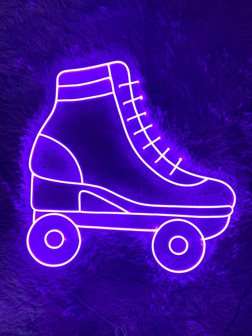 Roller Skates Neon Signs Skates Neon Sign Wall Art