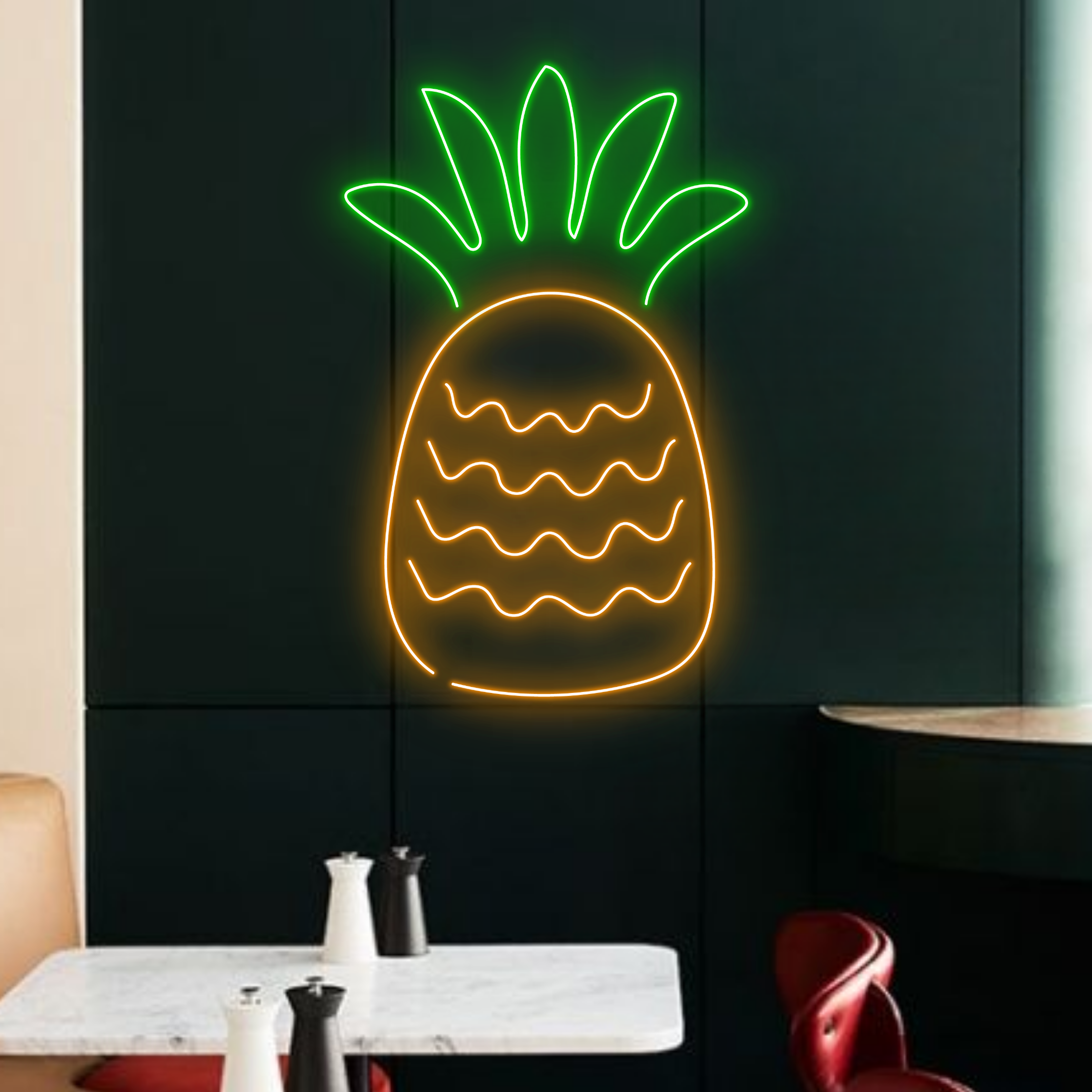 Pineapple Ananas Neon Sign Fruits Bar Decor Tropical Style