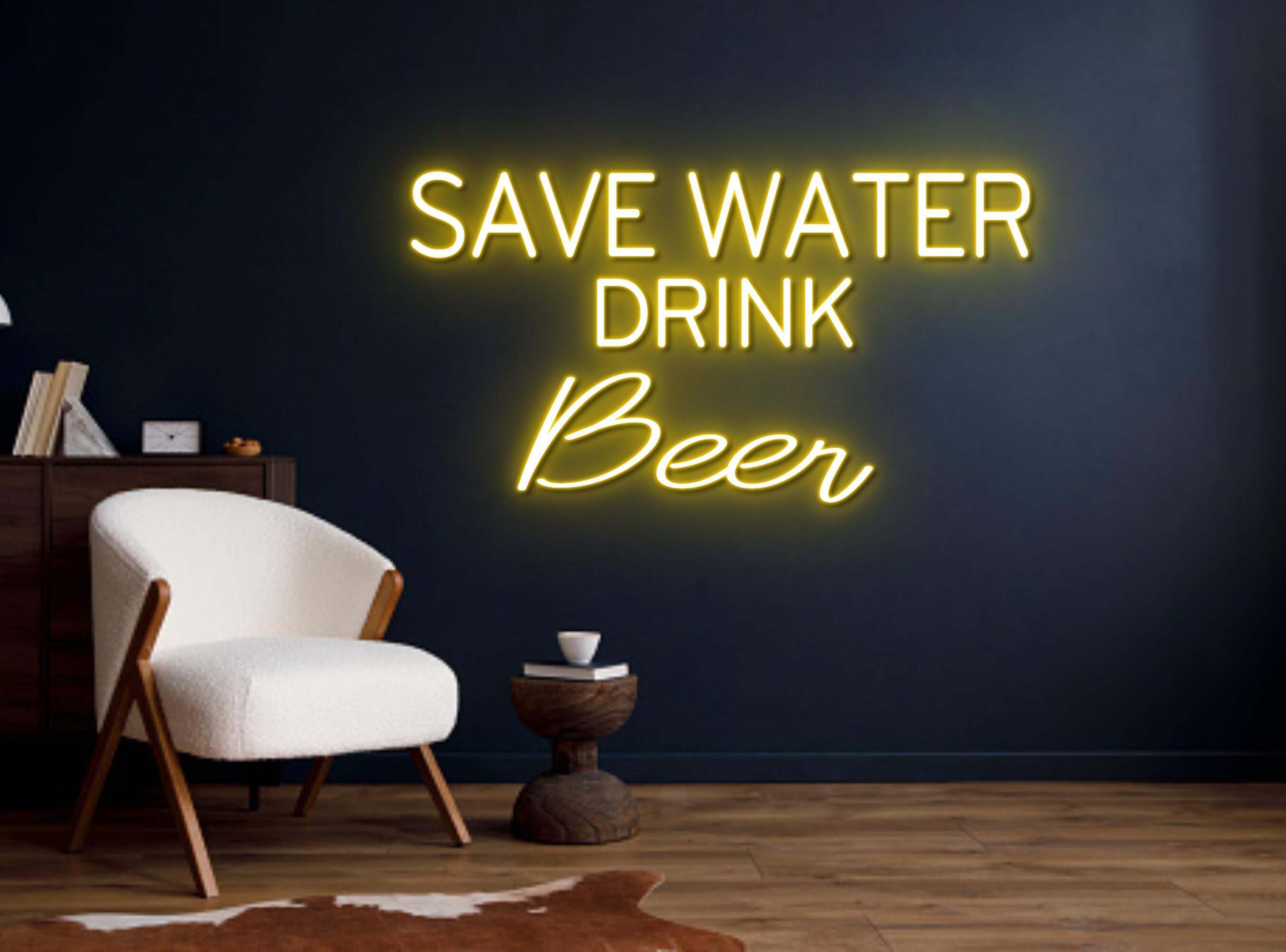 Save Water Drink Beer Neon Sign