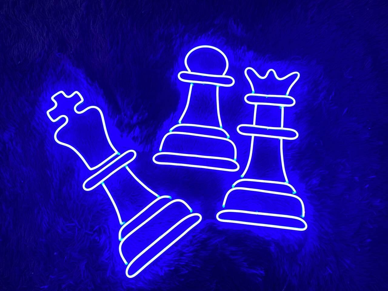 Chess Neon Signs Decor Signage