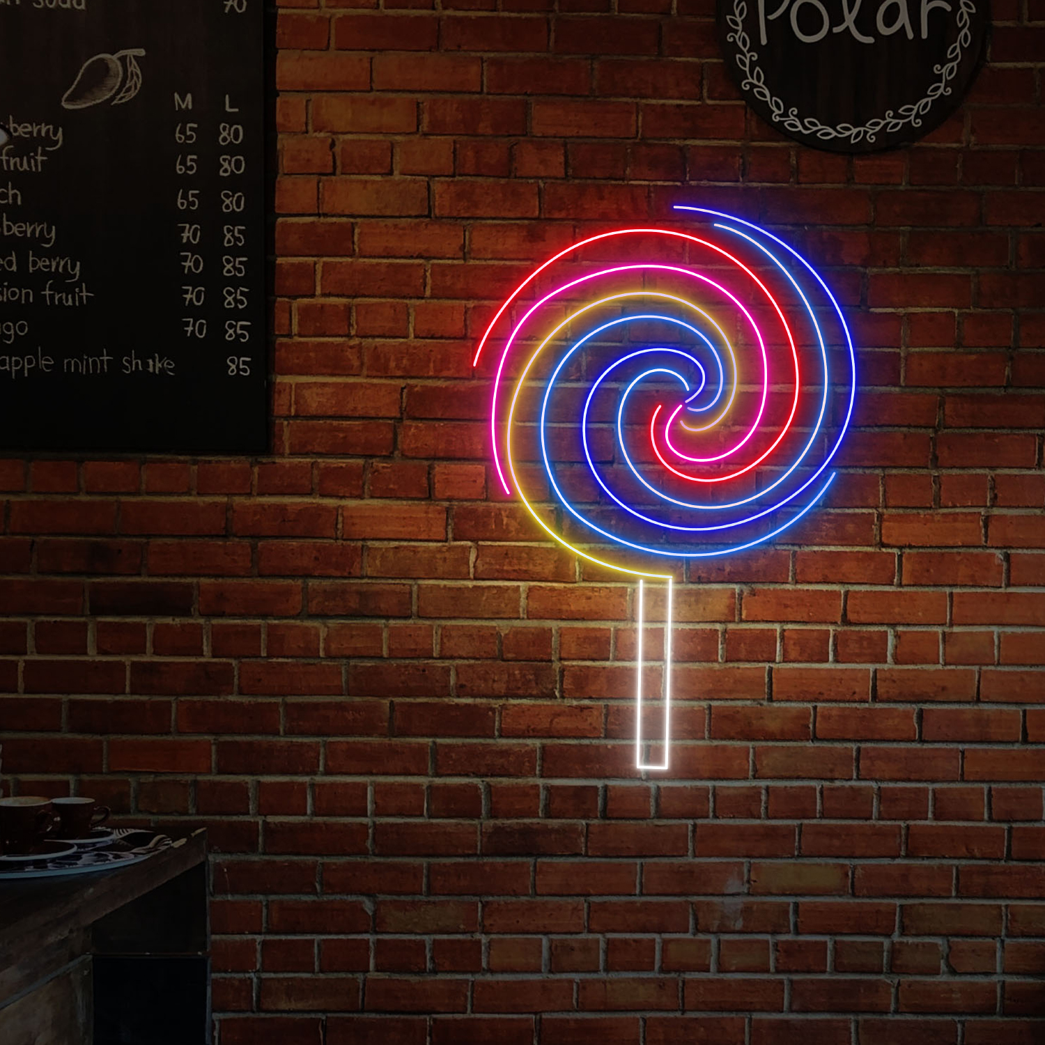 Lollipop Neon Sign Candy Shop Wall Decor