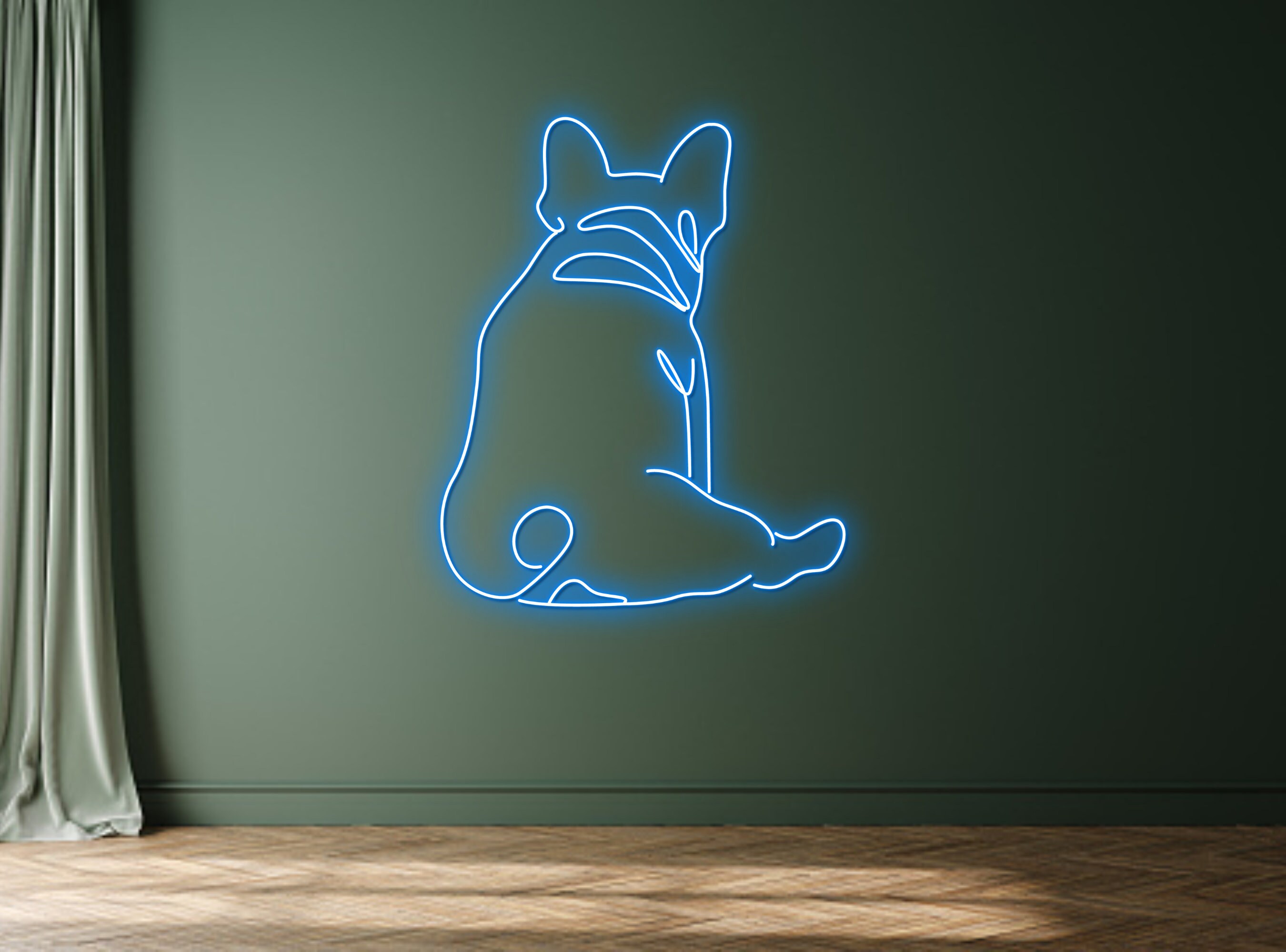 Back Pug French Bulldog Neon Sign