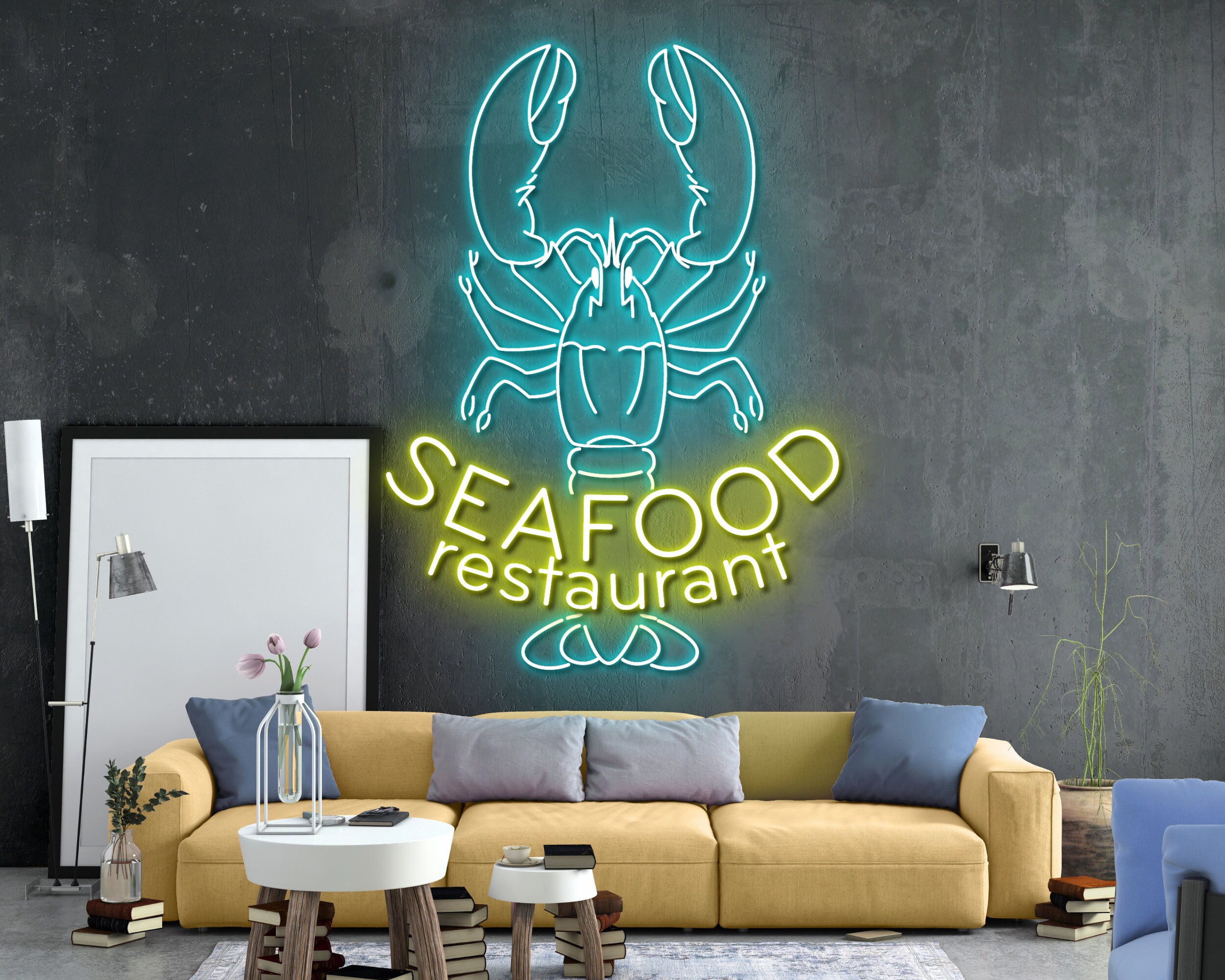 Lobster Restaurant Neon Sign