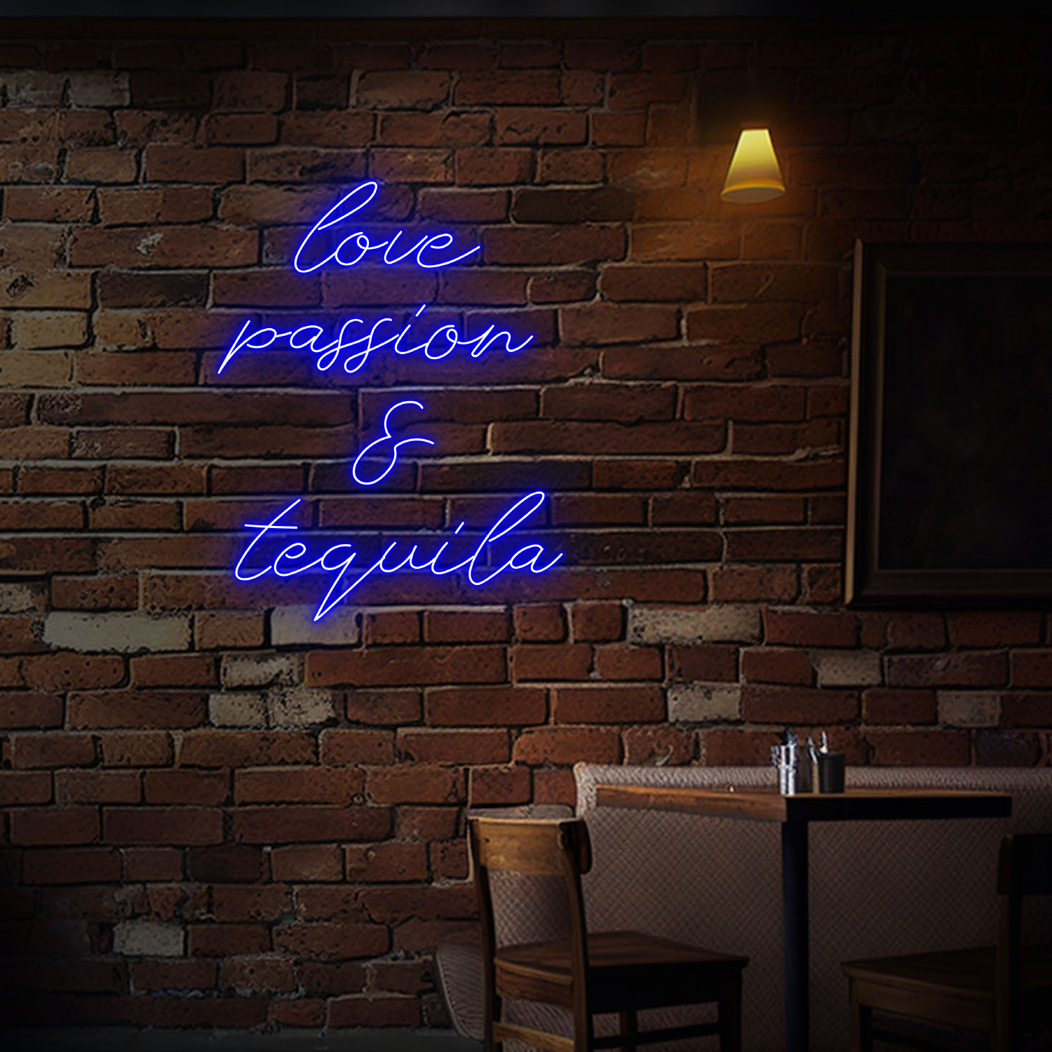 Love Passion And Tequila Neon LED Sign Bar Decor Wall Art