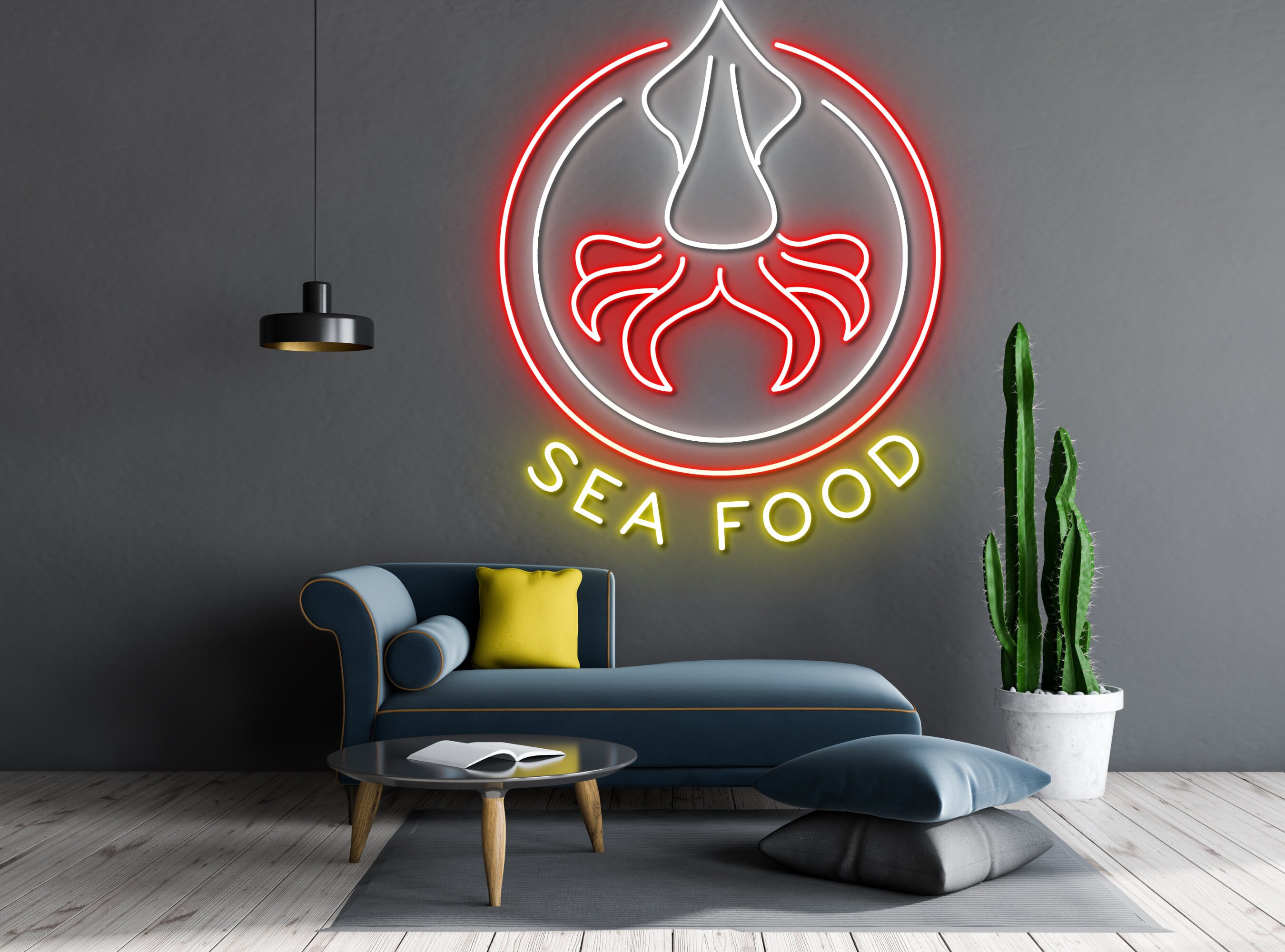 Seafood Restaurant Neon Sign