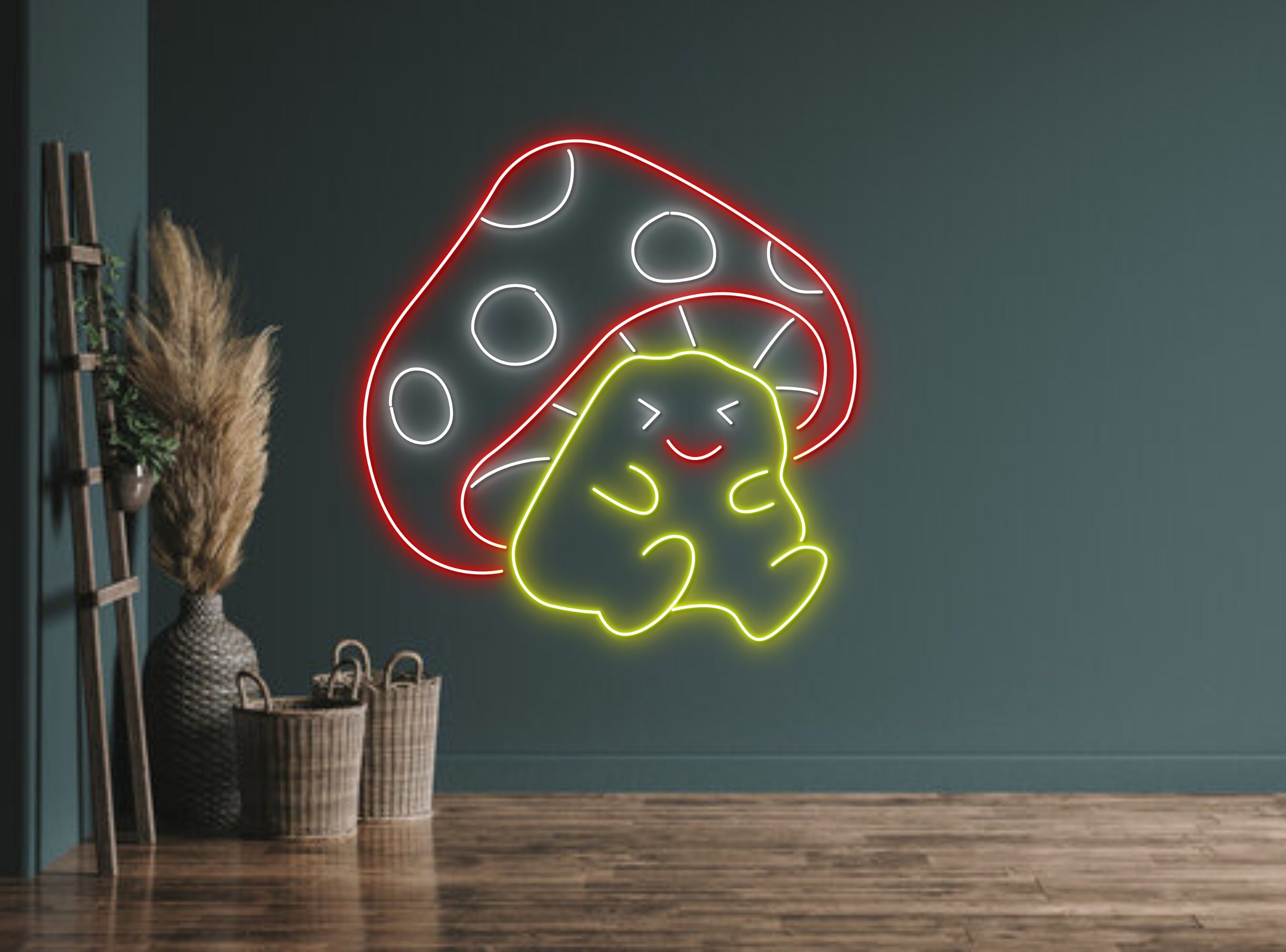 Animal With Mushroom Hat Neon Sign