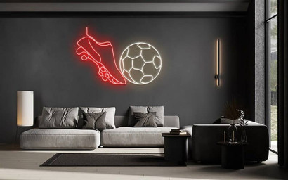 Football Shoes Neon Sign Decor