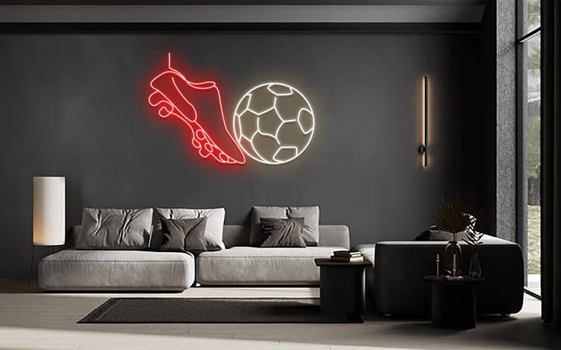 Football Shoes Neon Sign Decor
