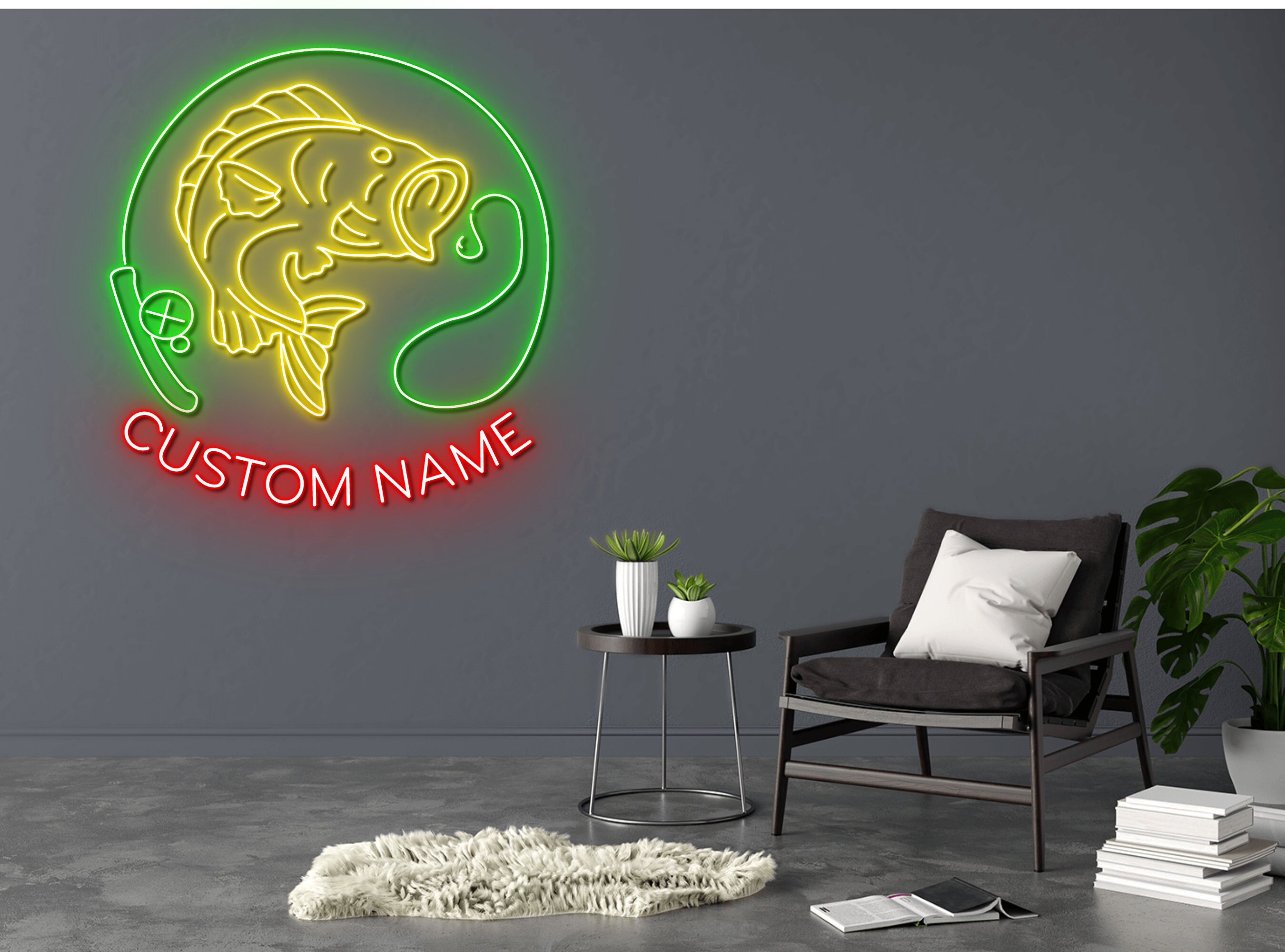 Bass Fish Neon Sign