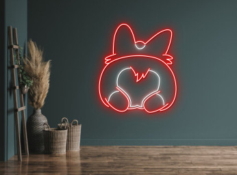 Cute Corgi Butt Neon Sign