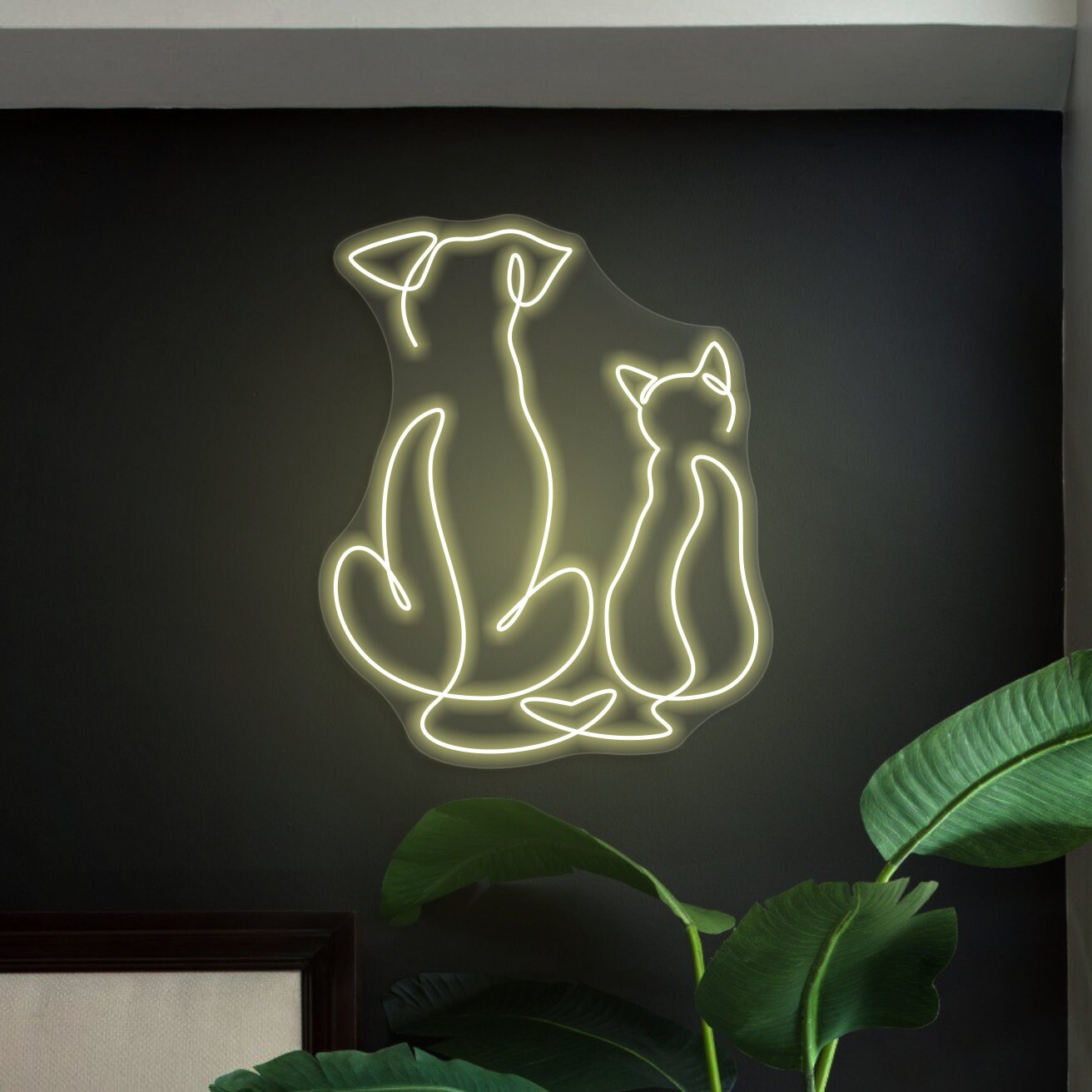 Dog and Cat Neon Signs Decor sign