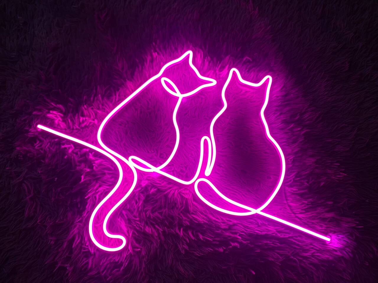 Two Cat Neon Signs Neon Lights For Wall