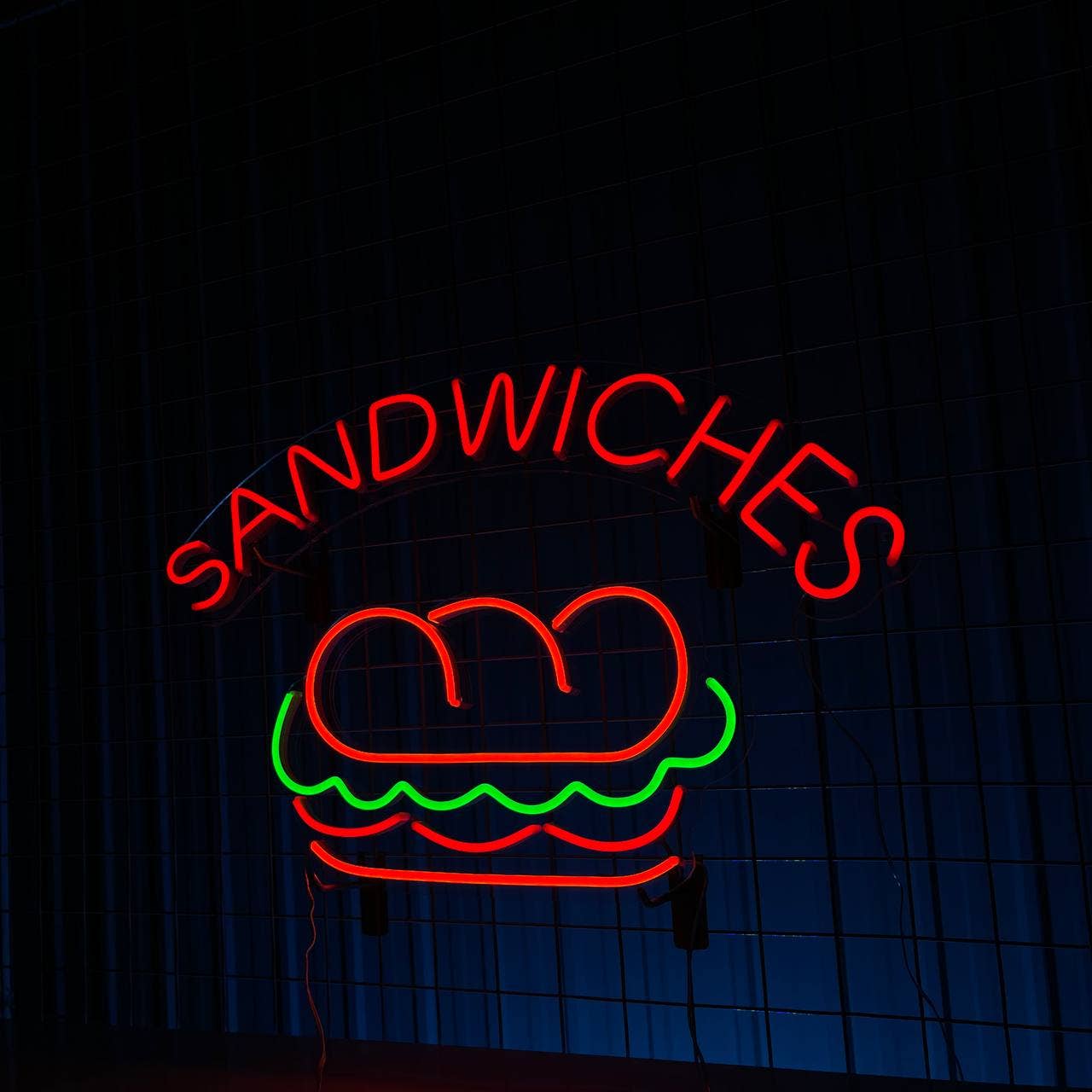 Sandwiches Neon Sign Fast Food Long-lasting Signboard Decor