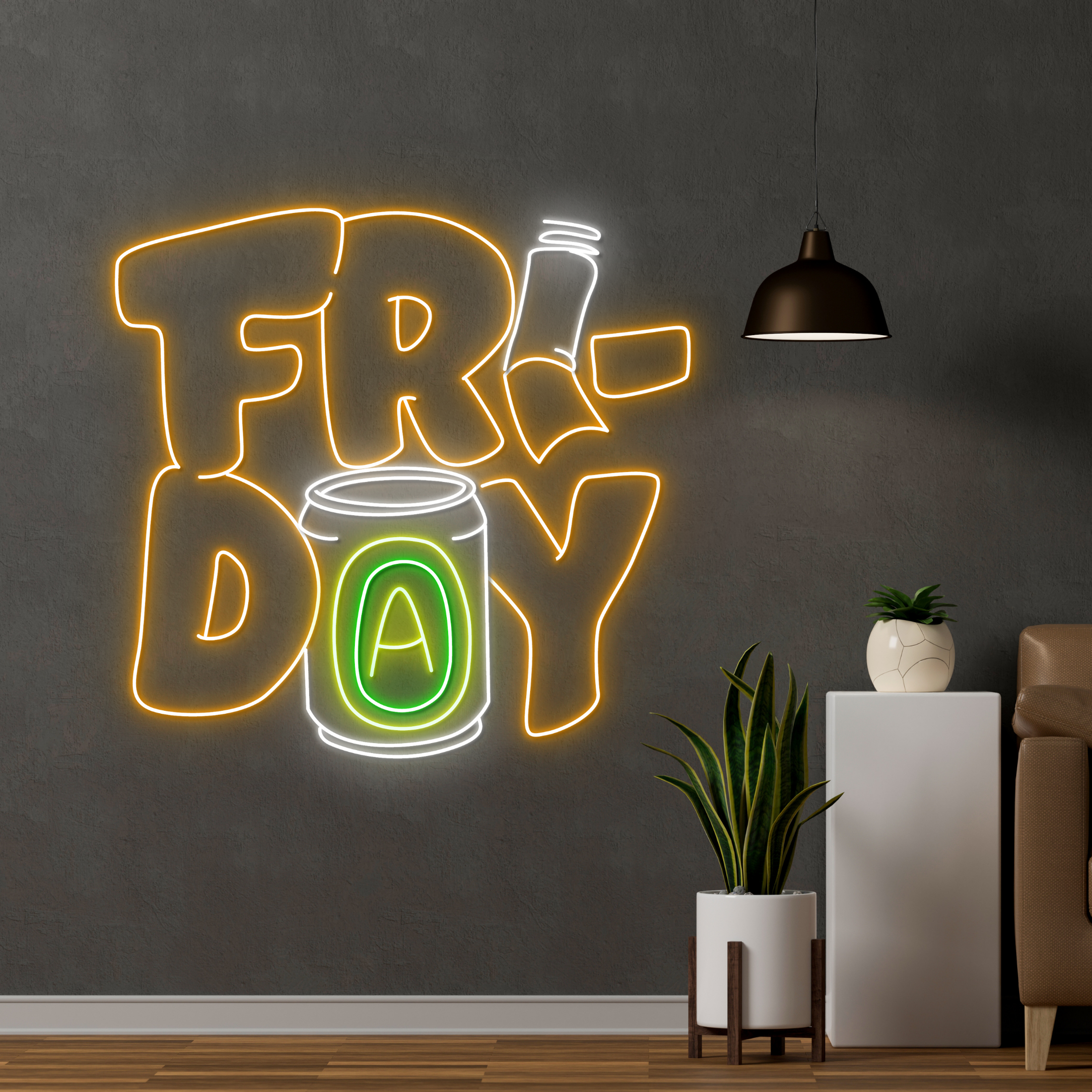 Friday Cigars & Beer Neon Sign Shop Store Wall Art Decor