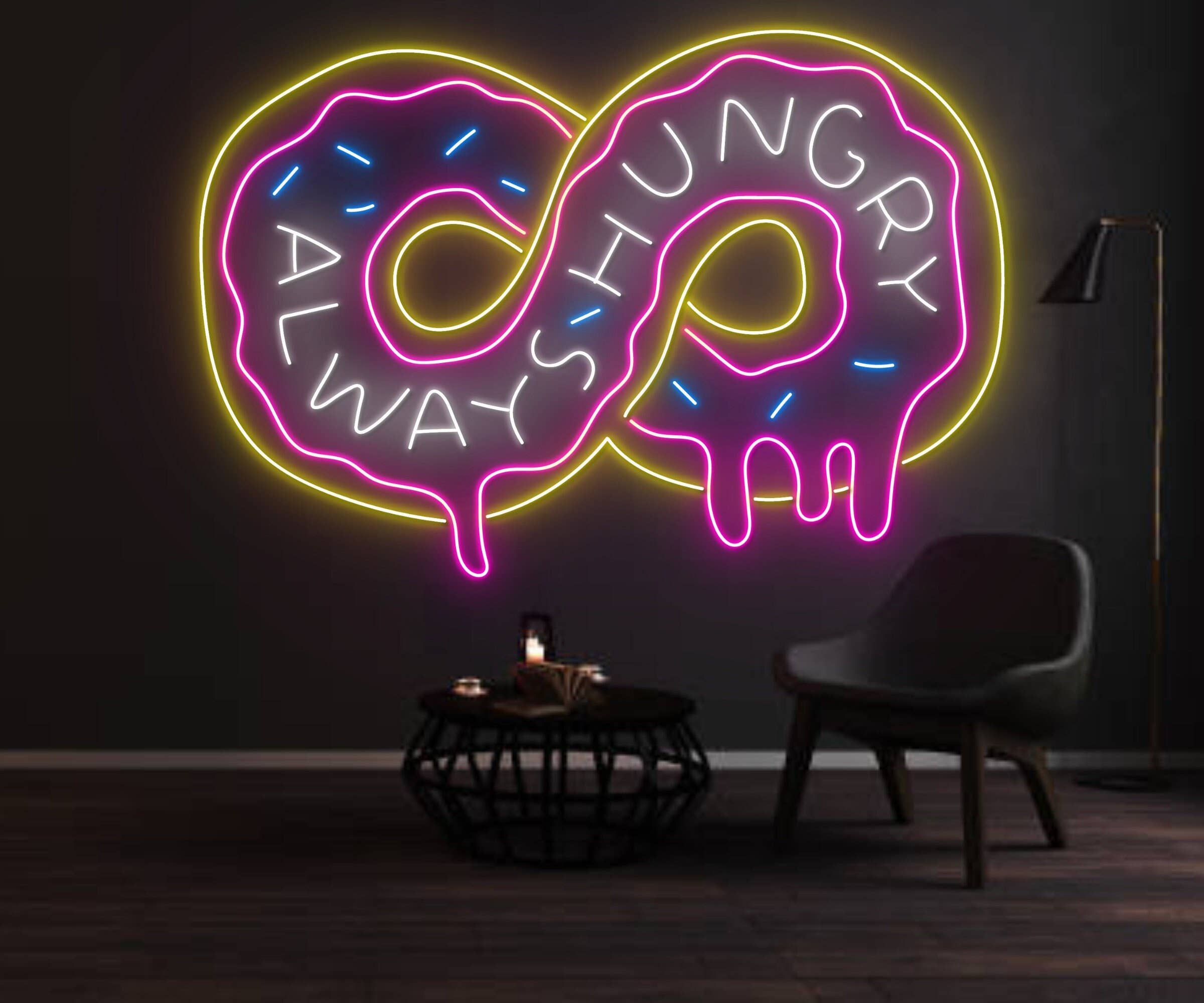 Donut Shop Neon Signboard Bakery Shop Decor