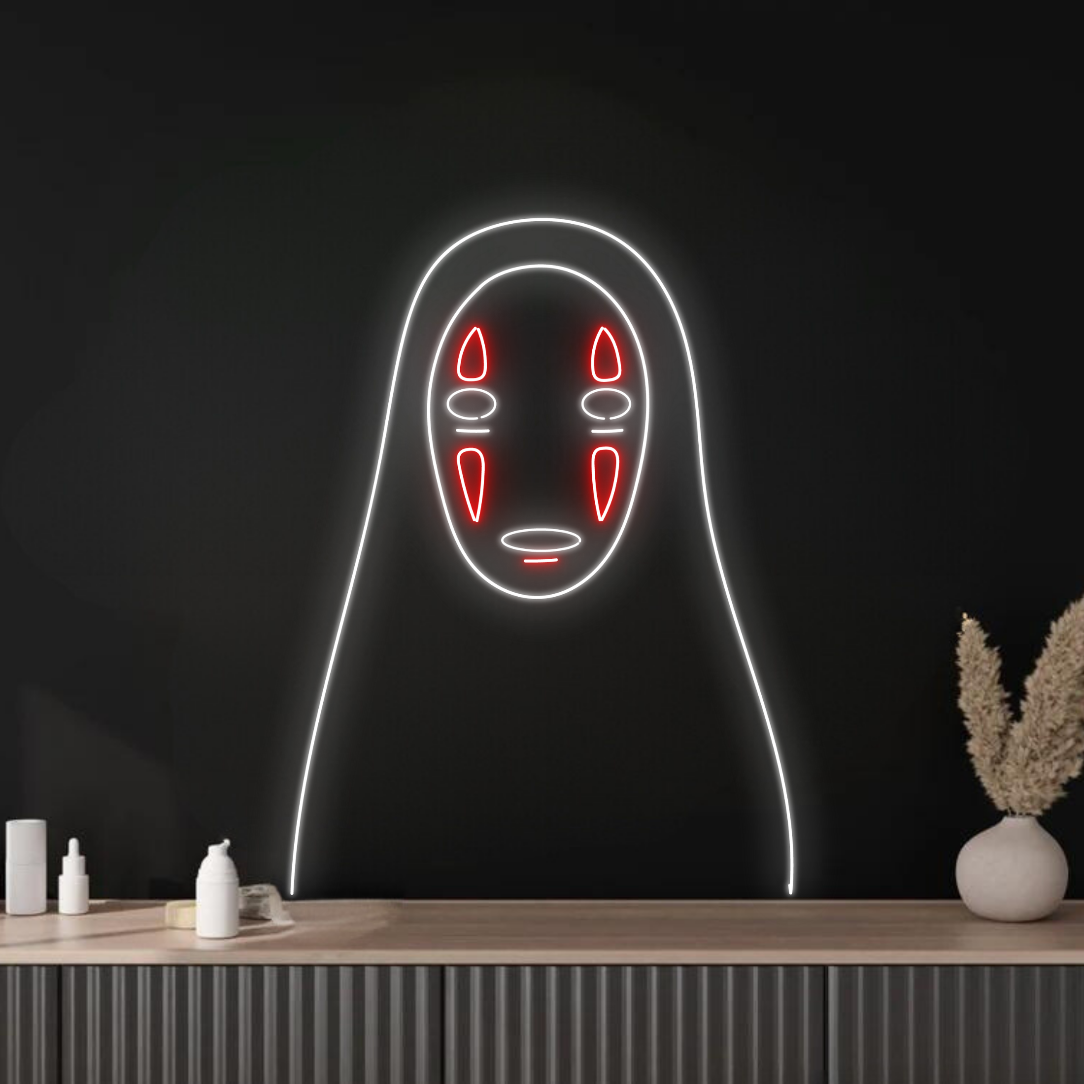 No Face Kaonashi Neon Sign Halloween Long-lasting LED Sign