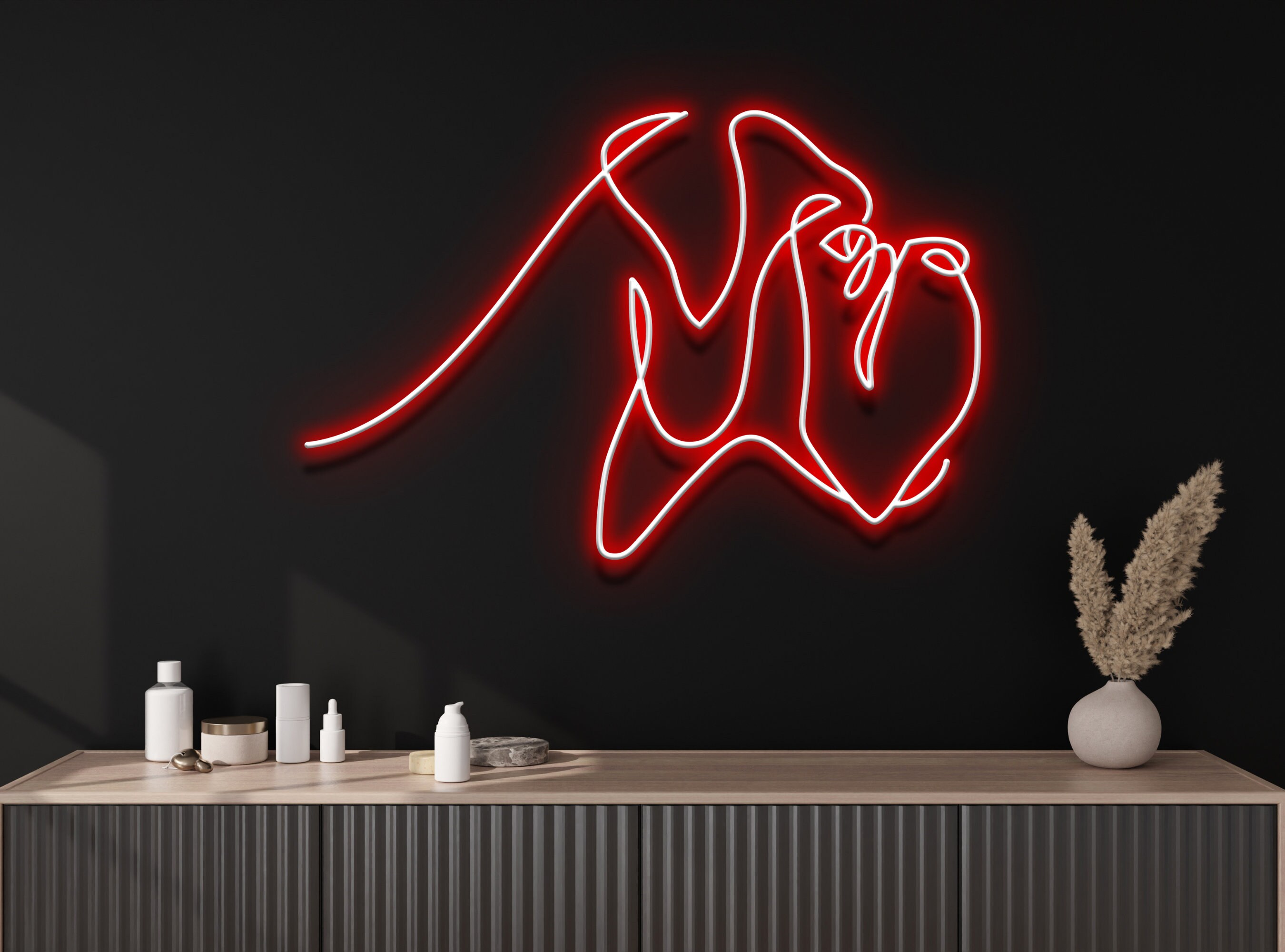 Boxer Dog Neon Sign Bedroom Decor