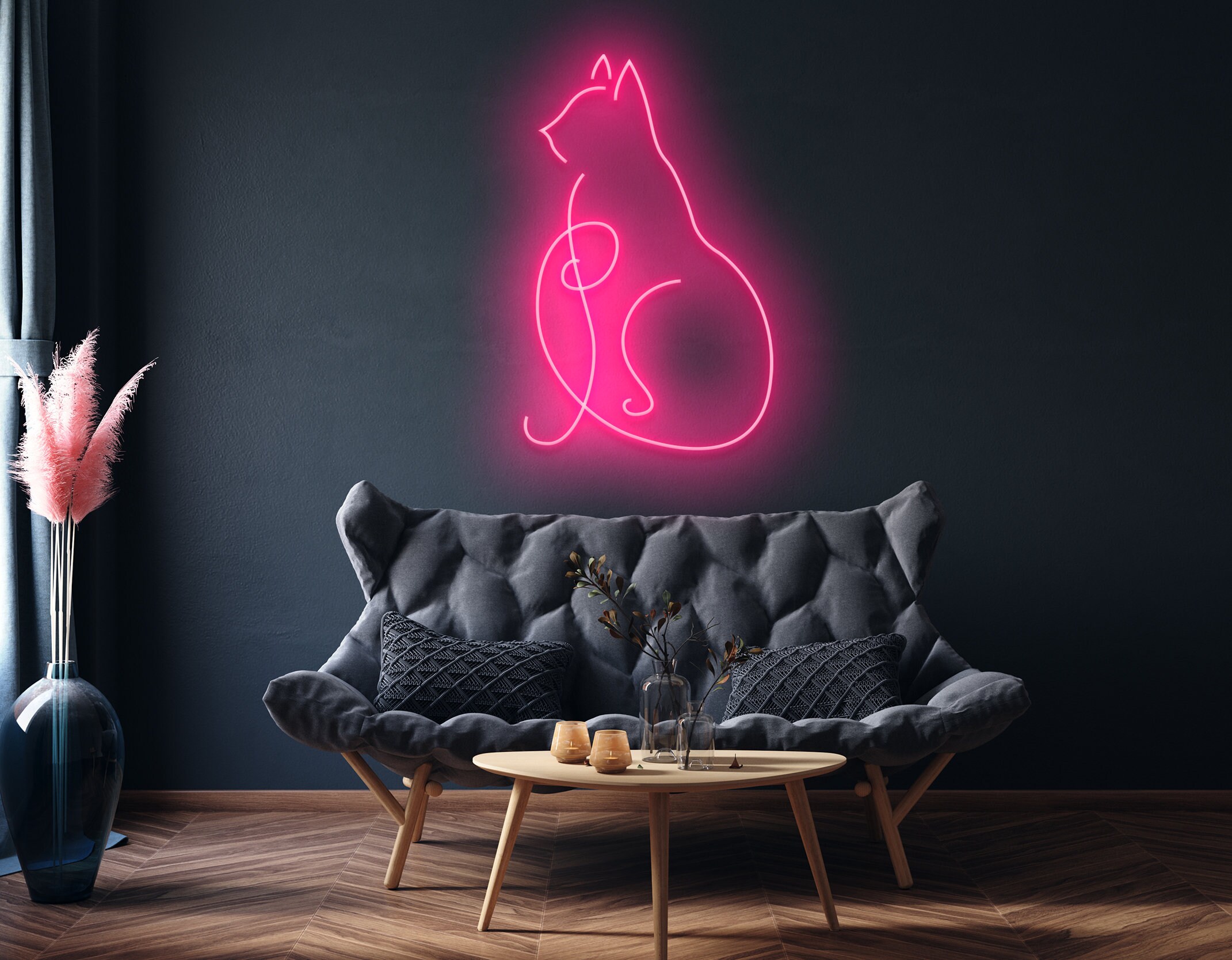 Cat Neon Signs Hanging Sign Wall Art