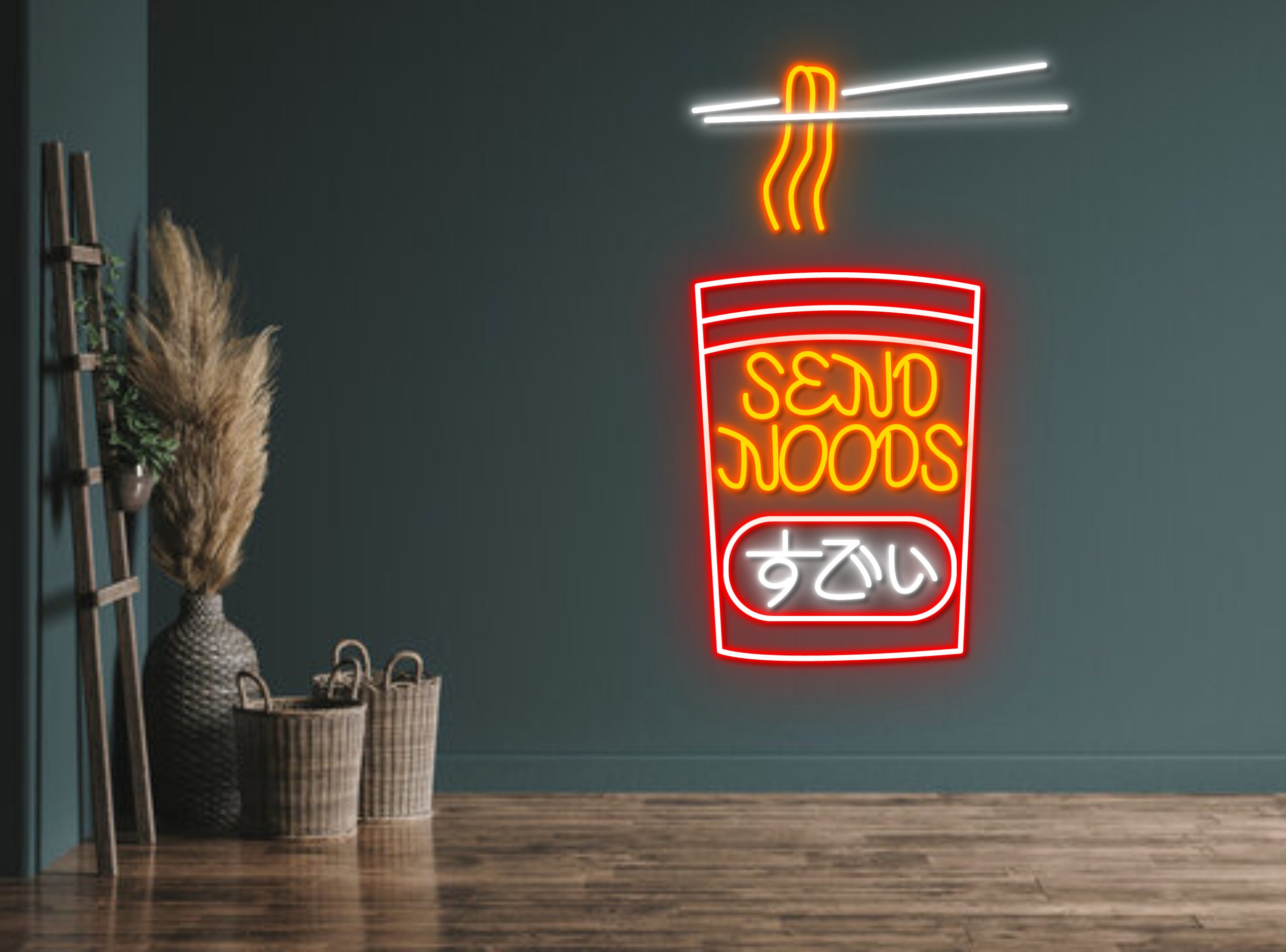Send Noods Neon Sign Japanese Food Neon Sign