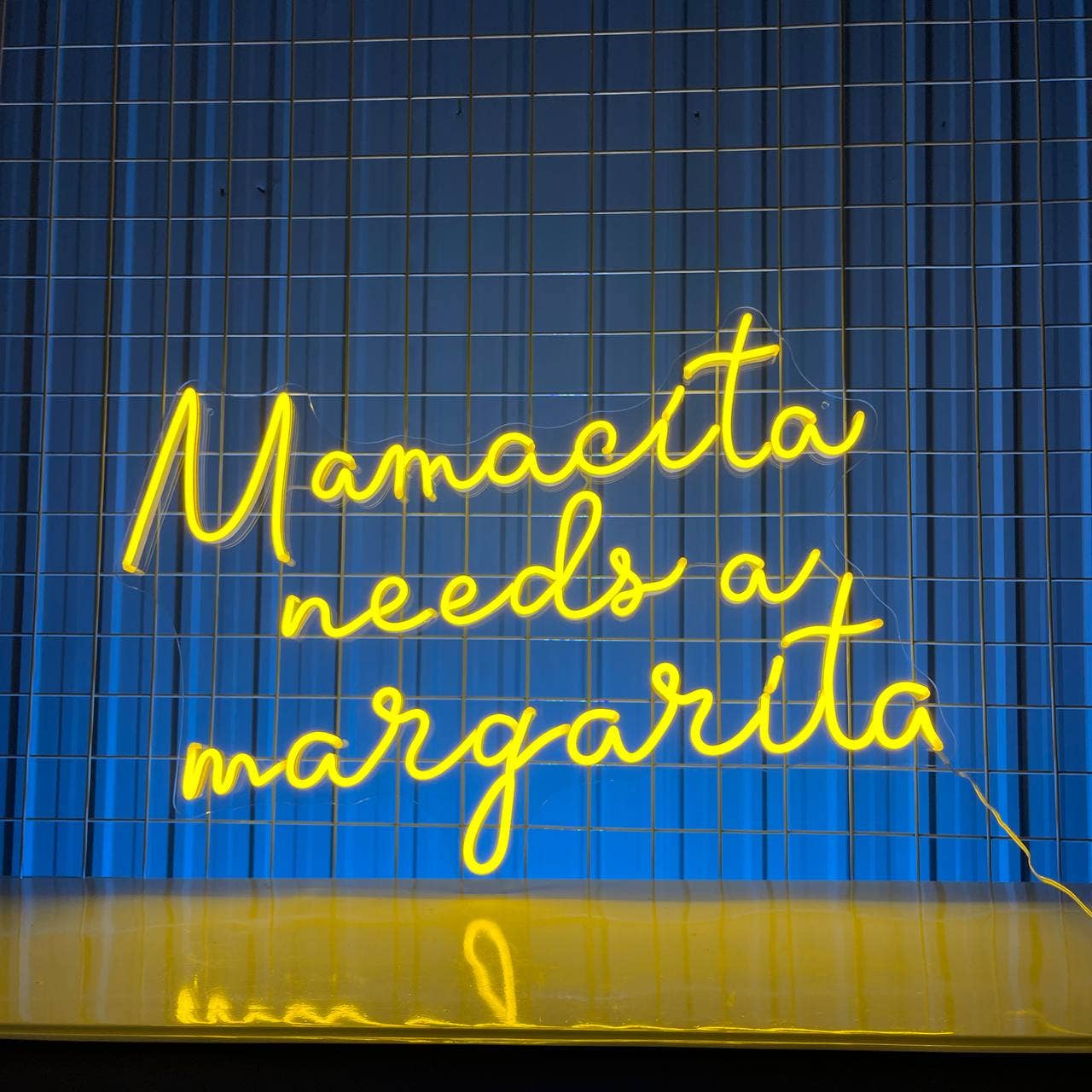 Mamacita Needs A Margarita Neon Sign Wall Art Decor