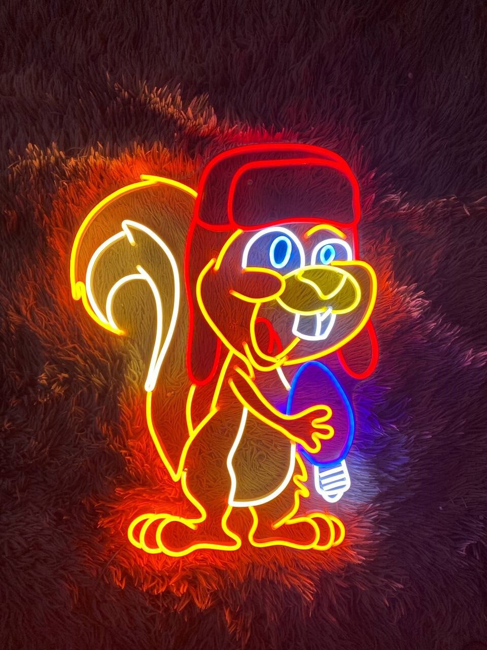 Squirrel Neon Sign Home Decor