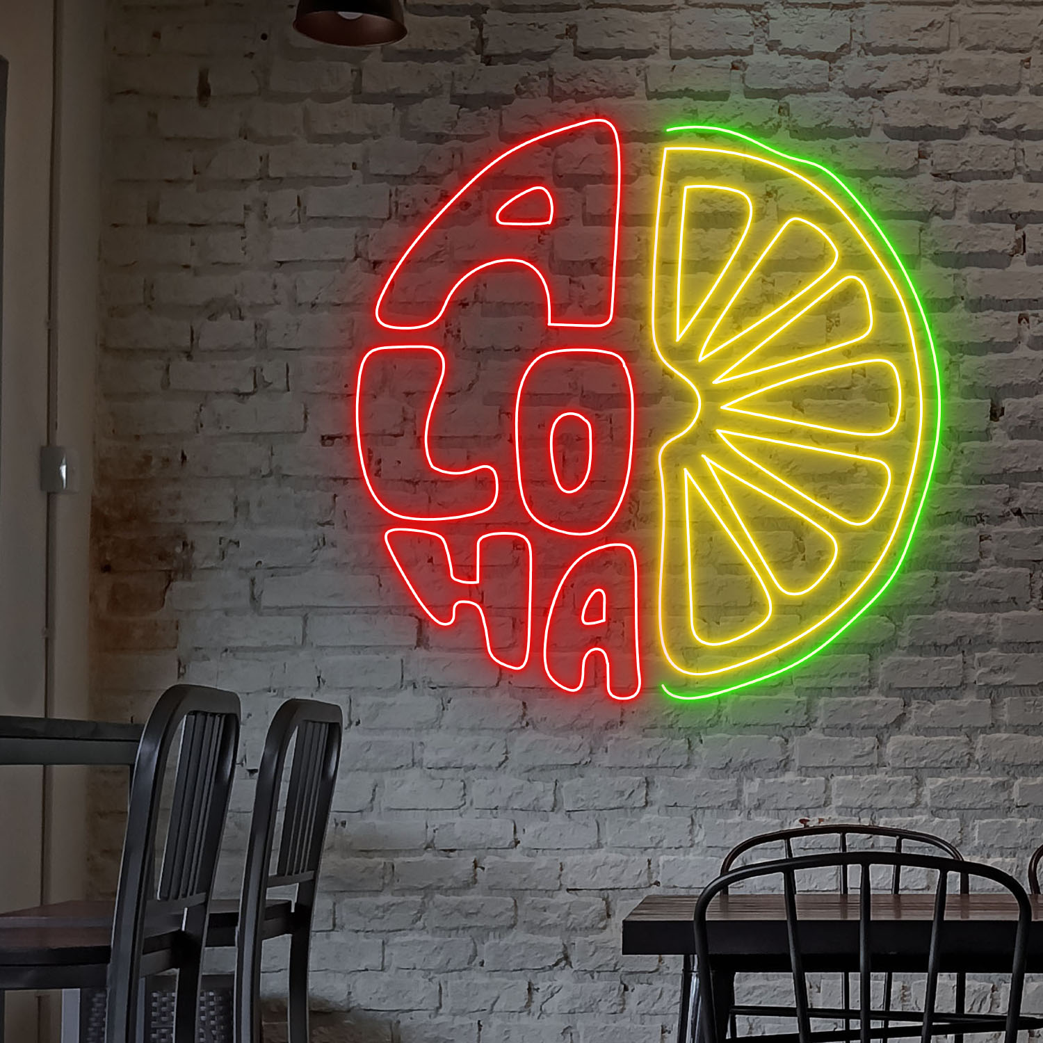 Aloha Neon LED Sign Tropical Style Wall Art Decor