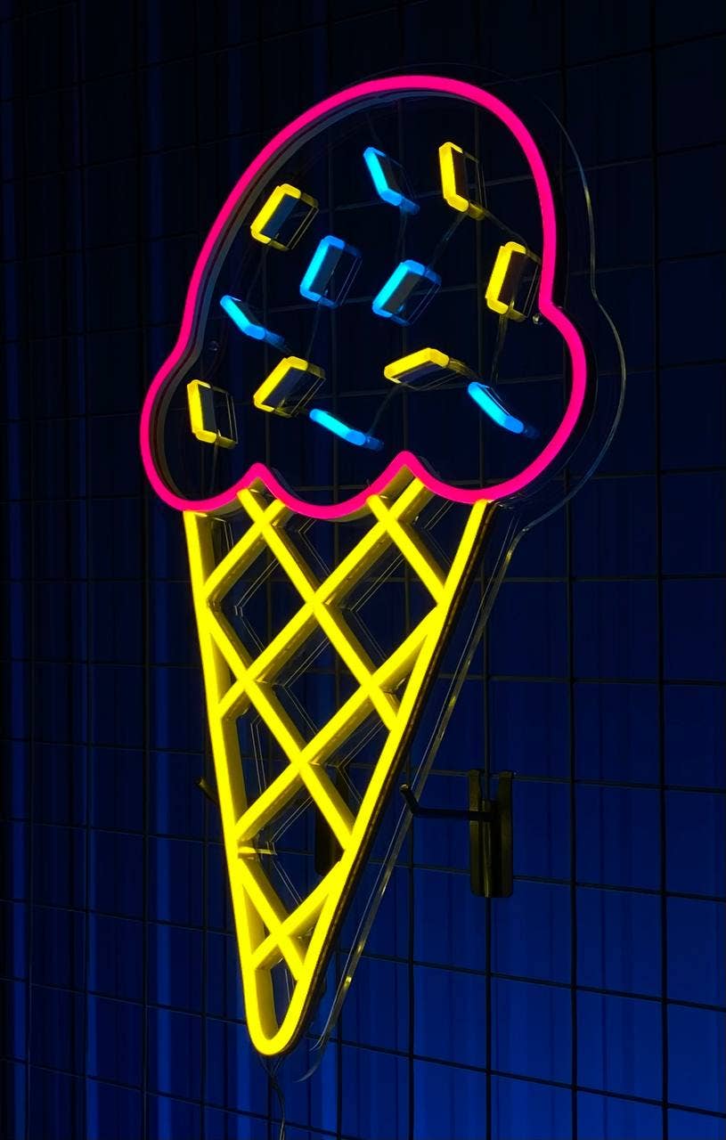 Ice Cream Neon Sign Ice Cream Parlor Sign Decor