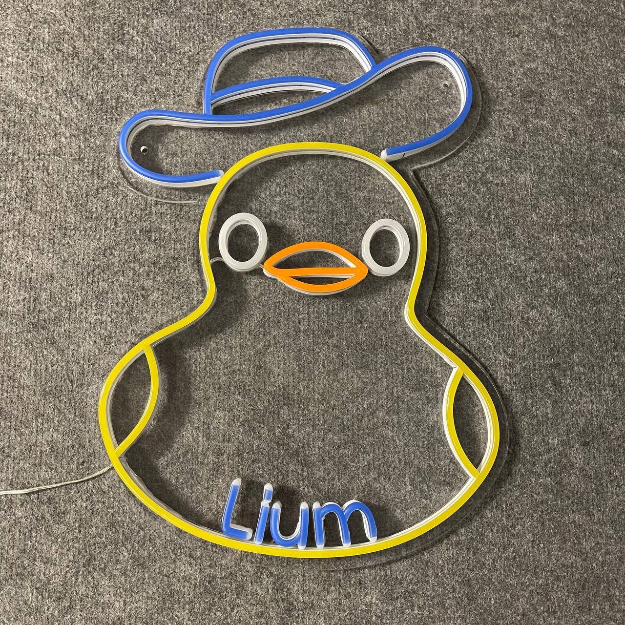 Personalize Name Duck Neon Signs Animal Decor for Kid Room