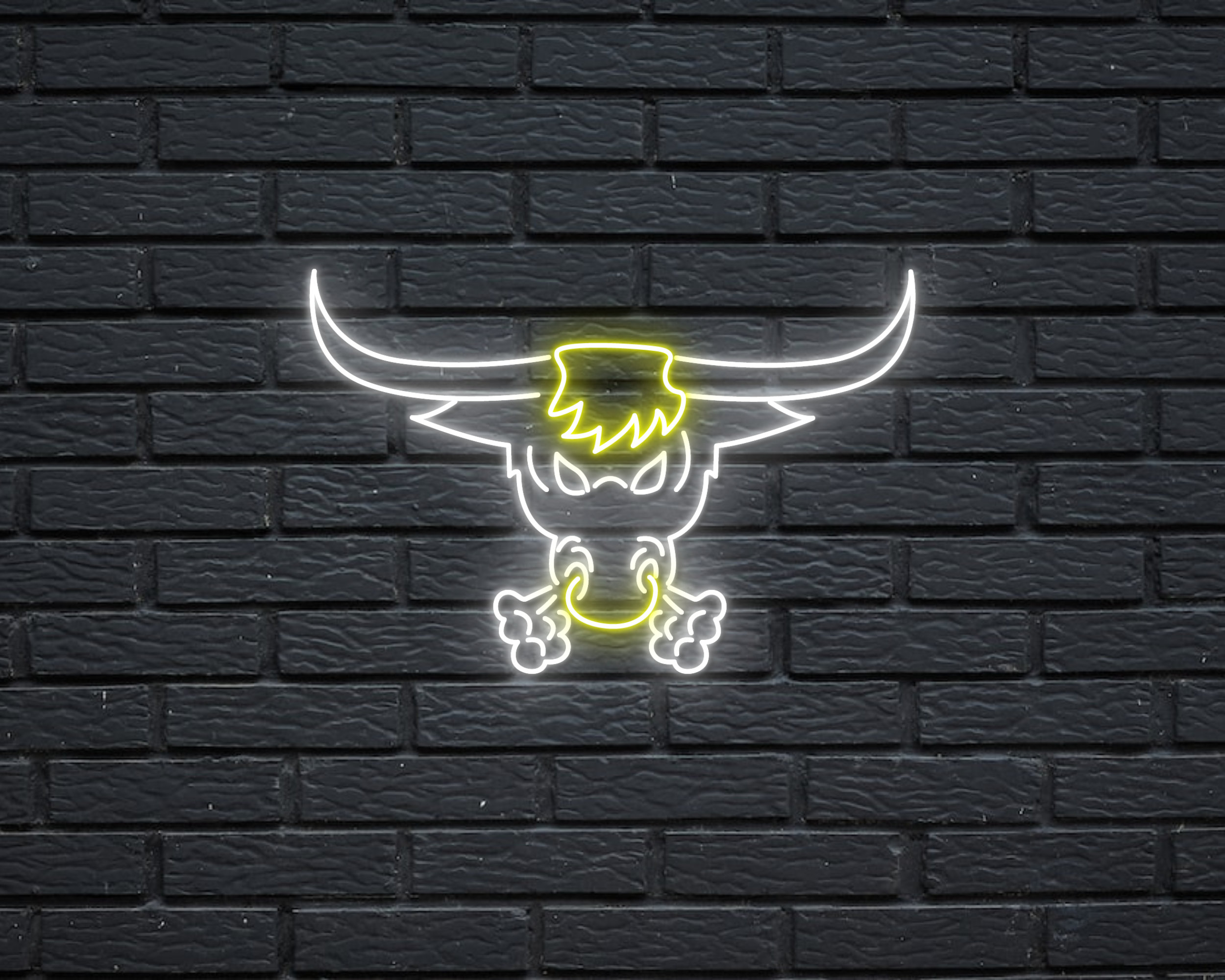 Spanish Longhorn Bull Head Skull Neon Sign
