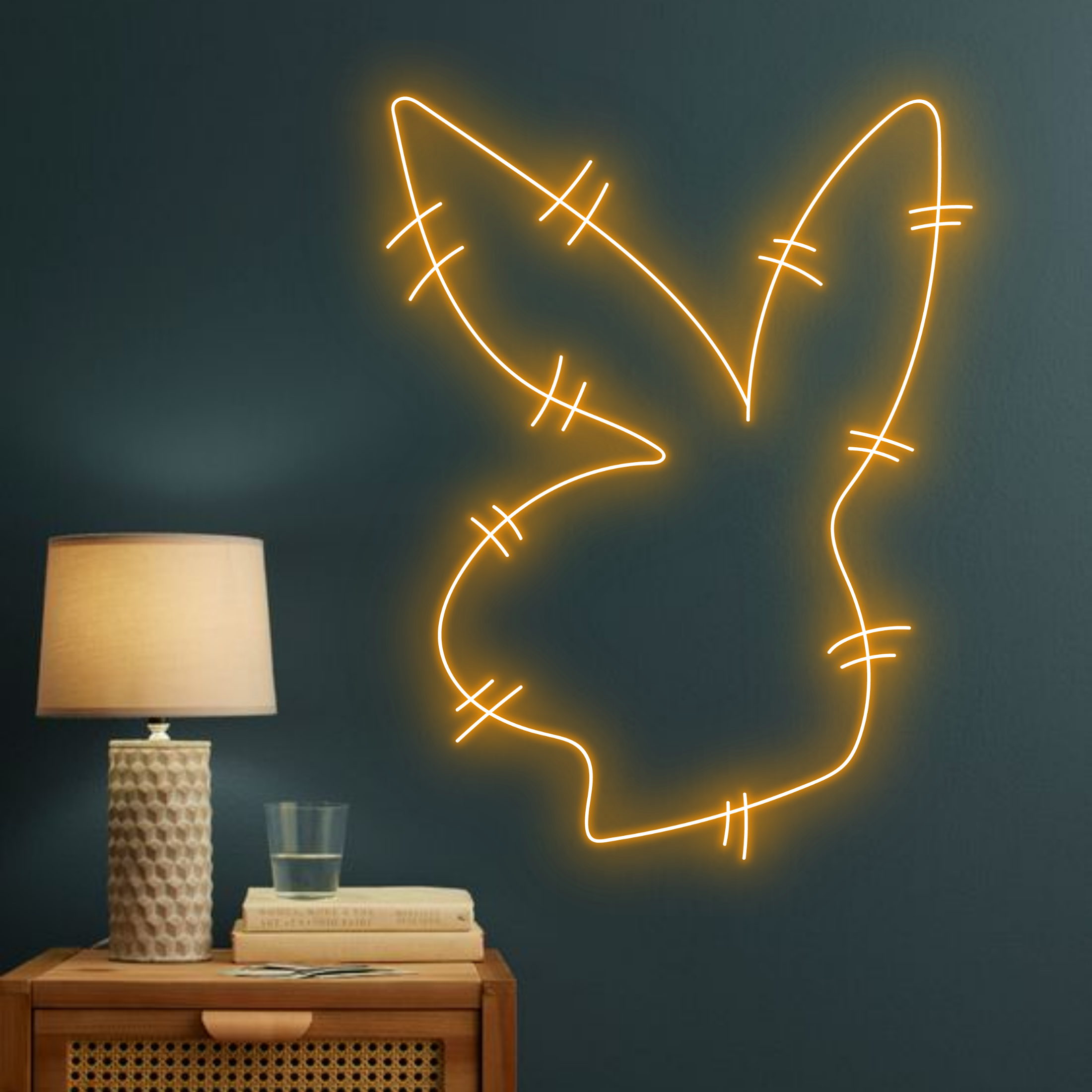 Rabbit Play Boy Neon Sign Animal Wall Decor