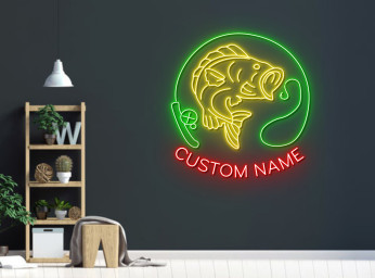 Bass Fish Neon Sign
