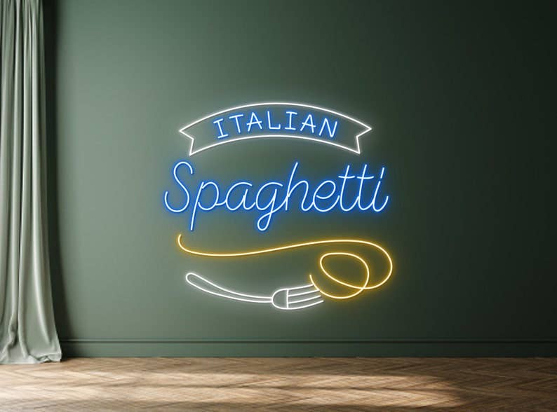 Spaghetti Restaurant Neon sign Led Lights Wall Decor