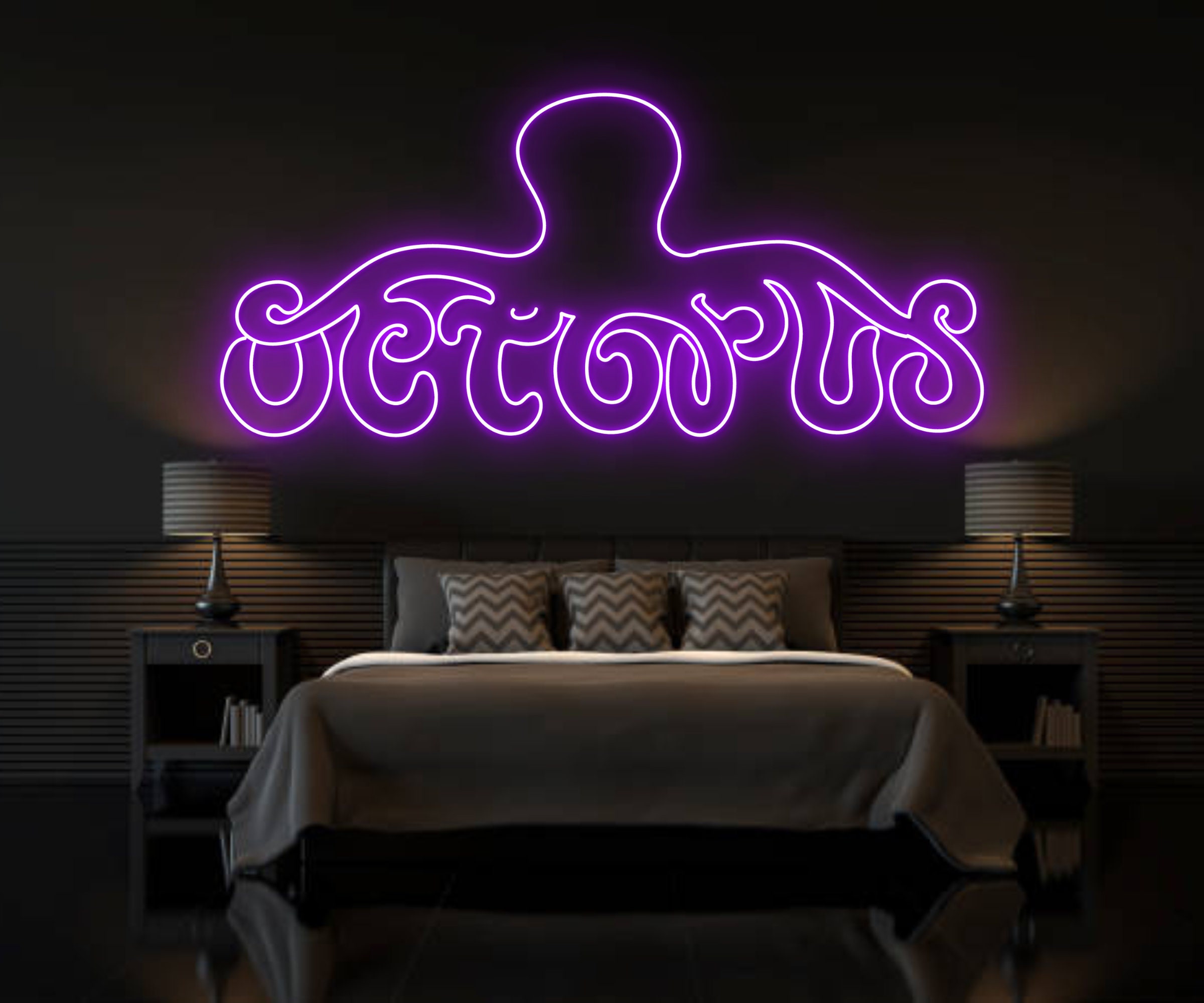 Octopus Seafood Restaurant Neon Sign