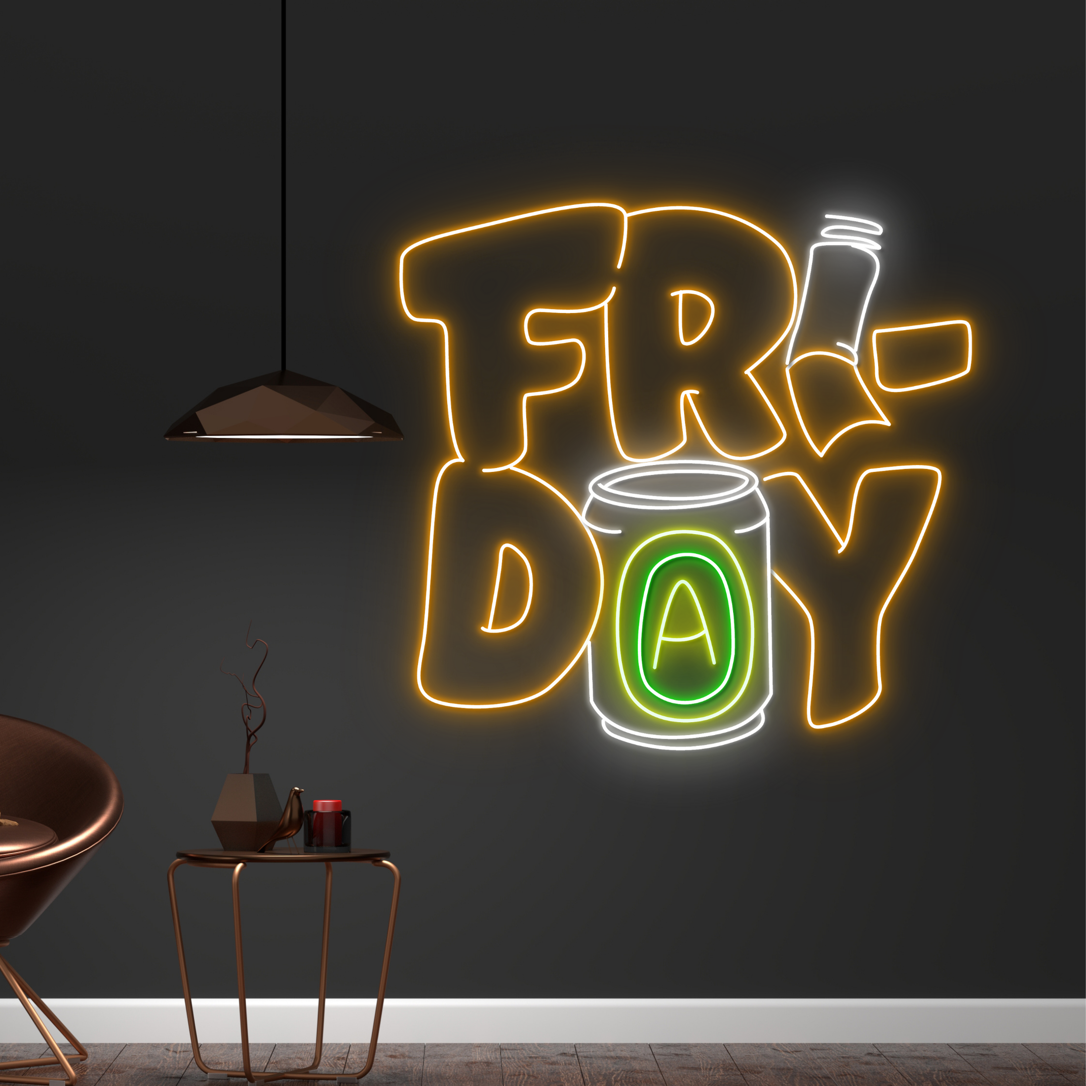 Friday Cigars & Beer Neon Sign Shop Store Wall Art Decor