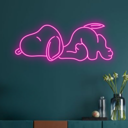 Snoopy Neon Sign Cartoon Long-lasting Wall Light Decor