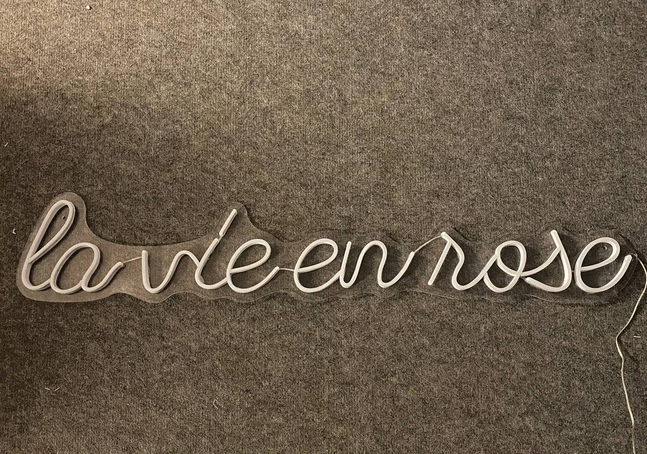 La Vie En Rose Neon Sign Home Wall Decor